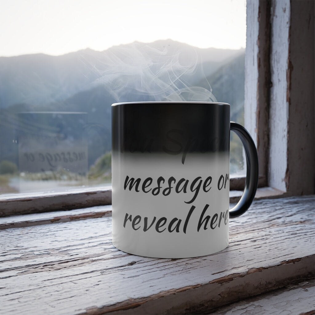 Kids Teachers Custom Heat Activated Hot Chocolate Coffee Mug Color Changing Mug Custom Color Childrens Crayon Magic Coffee Tea Cup