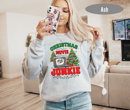 Christmas Movie Junkie Christmas Vacation Cousin Eddy Shitters Full Sweatshirt Christmas Tree Sweatshirt Girls Christmas Gift for Christmas Movie Lover Cozy Sweatshirt Womens Christmas