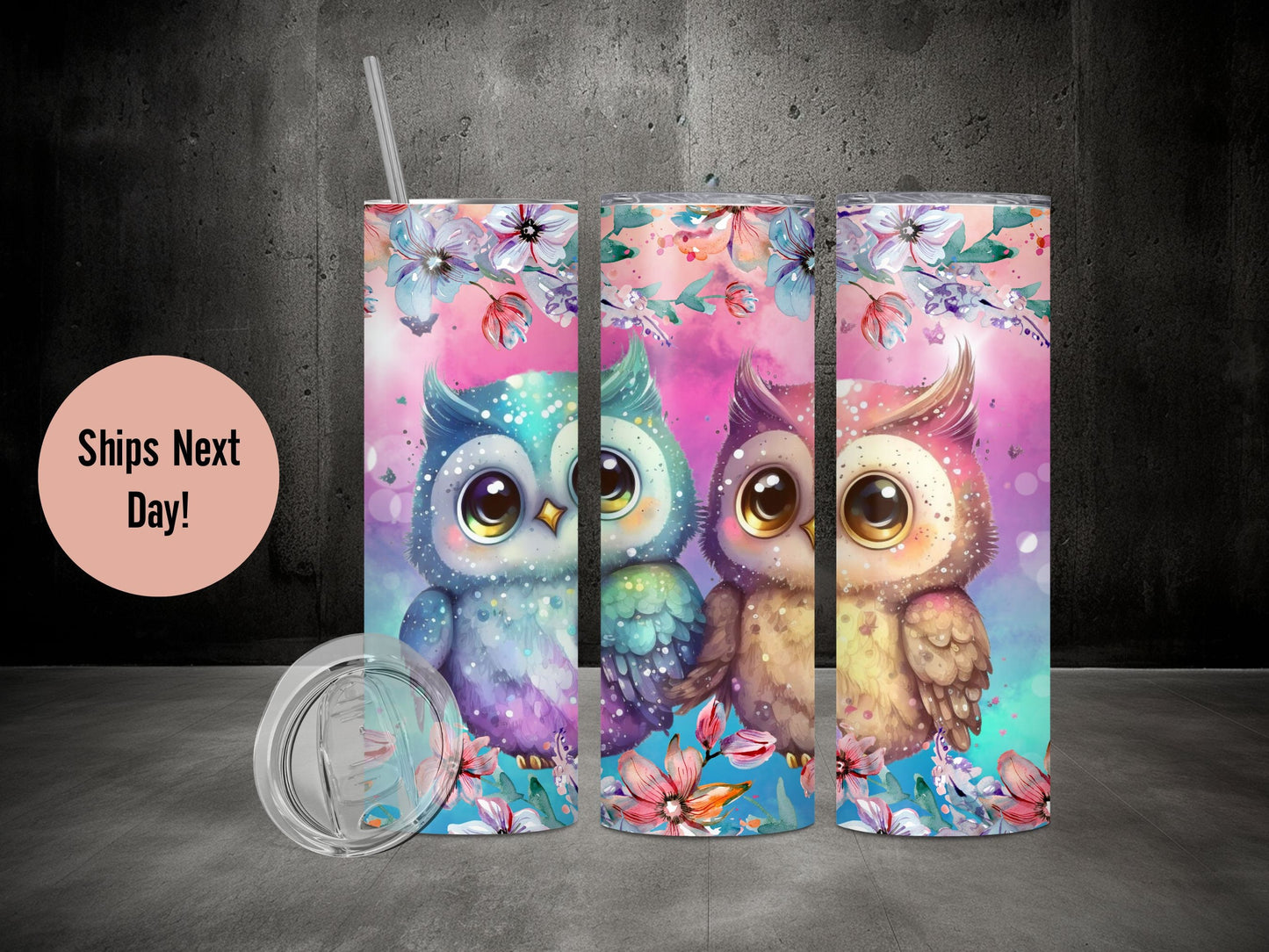 Personalized Owl Tumbler Owl Gifts For Women Owl Tumbler With Straw Owl Lover Gifts Owl Tumbler With Name Owl Tumbler Owl Cup