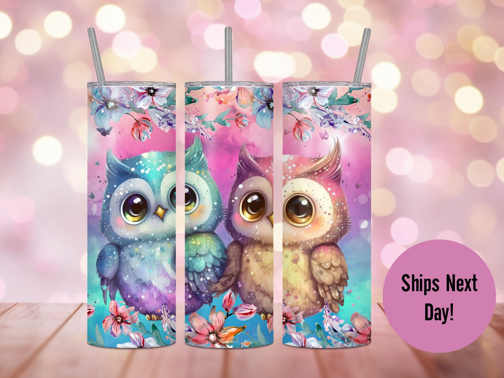 Personalized Owl Tumbler Owl Gifts For Women Owl Tumbler With Straw Owl Lover Gifts Owl Tumbler With Name Owl Tumbler Owl Cup