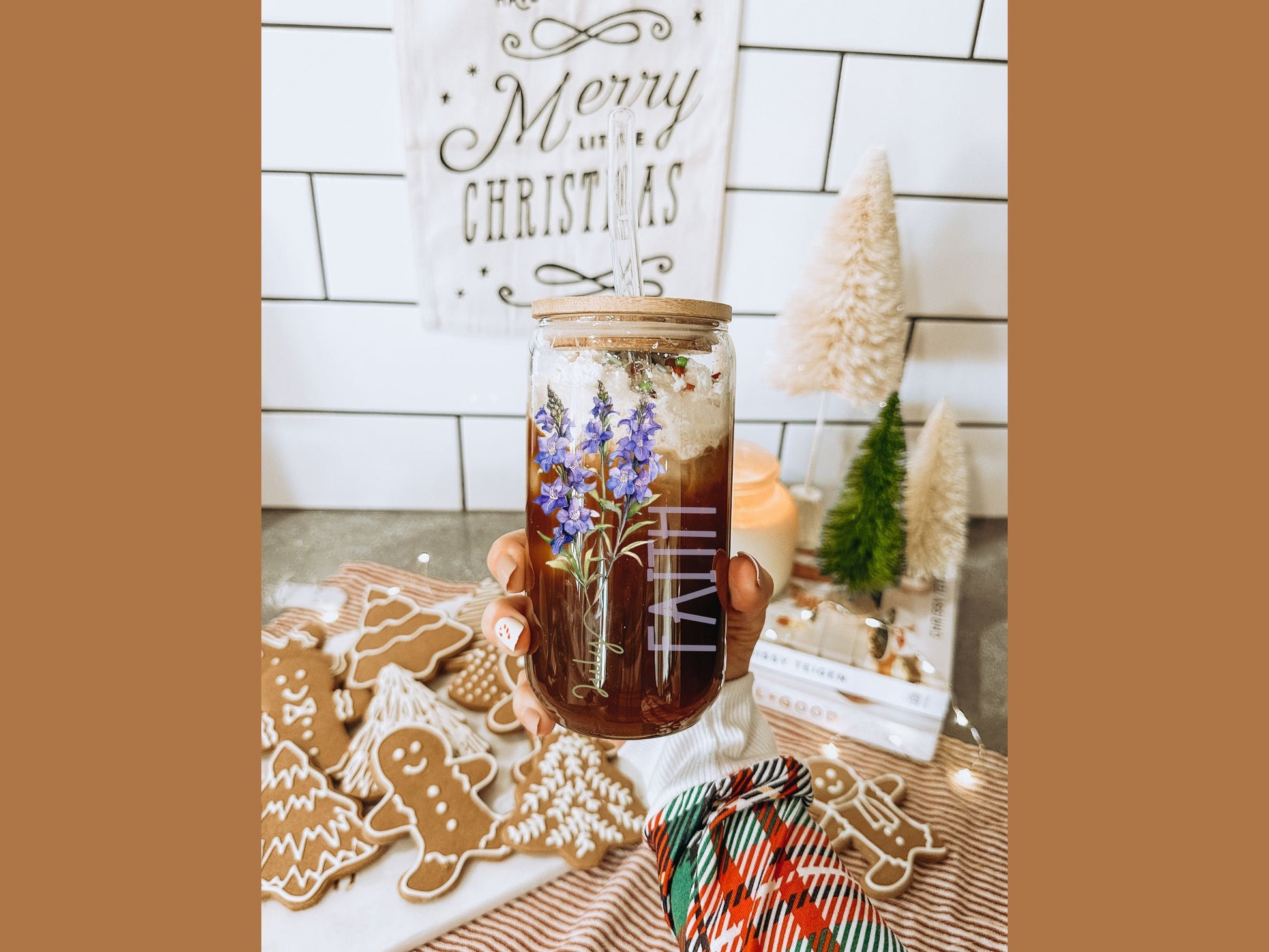 Personalized Birth Flower Tumbler, Gifts for Her, Mother's Day Gift, Bridesmaid Proposal Gift, Graduation Gift, Custom Glass Coffee Cup