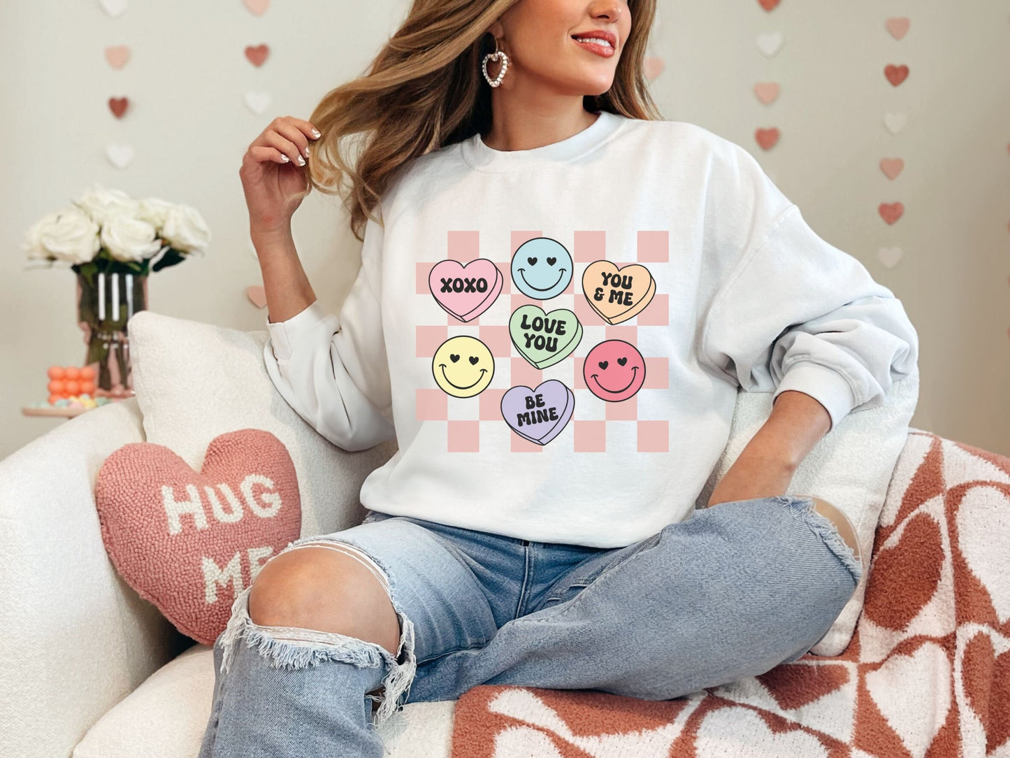 Womens Valentines Day Sweatshirt, Cute Valentines Sweatshirt, Teacher Valentine Sweatshirt, Love Sweatshirt, Valentine Graphic Tee