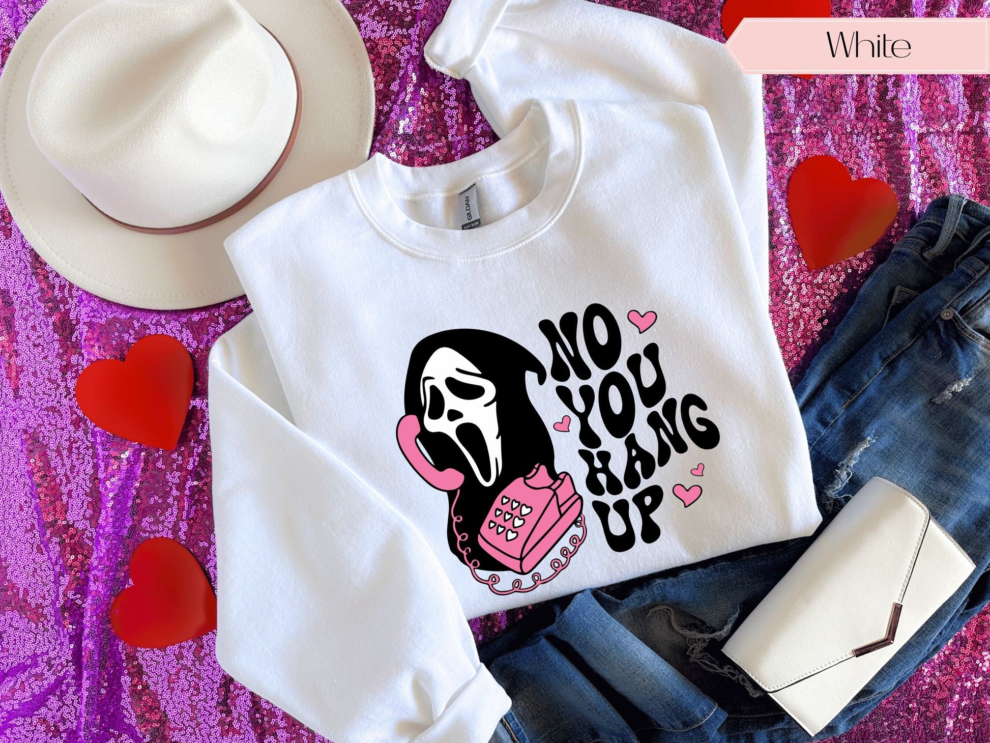 No You Hang Up Sweatshirt, Ghostface Valentine Sweatshirt, Funny Valentine Sweatshirt, Funny Ghostface Tee Gift Shirt,Funny Valentine Shirt