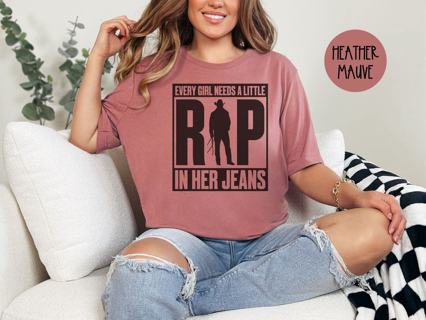 Every Girl Needs A Little Rip In Her Jeans Sweatshirt, Trendy Show, Gift For RIP Lover Shirt, Gift Valentines For Girl Women