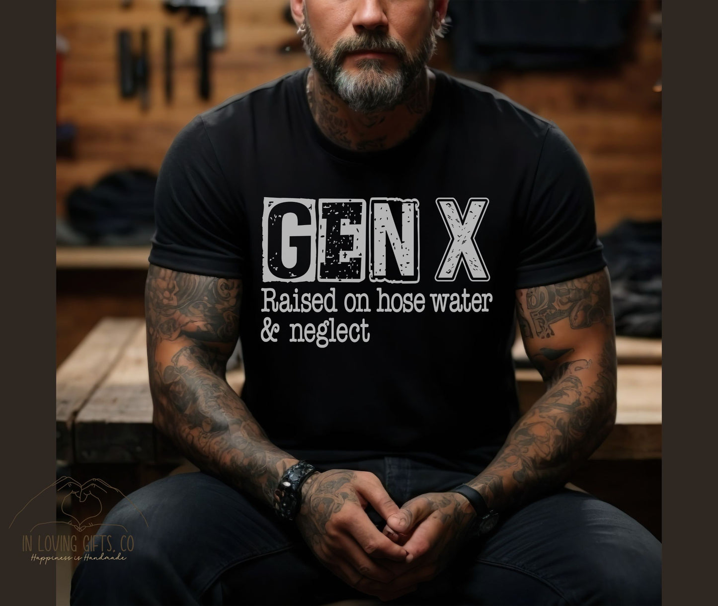 Nostalgic Gift | Gen X Raised On Hose Water And Neglect T-Shirt | Sarcastic Shirt | Funny Women Shirt | Vintage Inspired Shirt