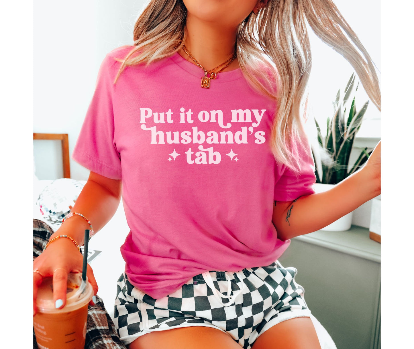 Put It On My Husbands Tab Shirt, Husband Shirt, Gift For Husband, Funny Quote Shirt, Sarcasm Shirt, Funny Husband Gift, Shirt For Woman