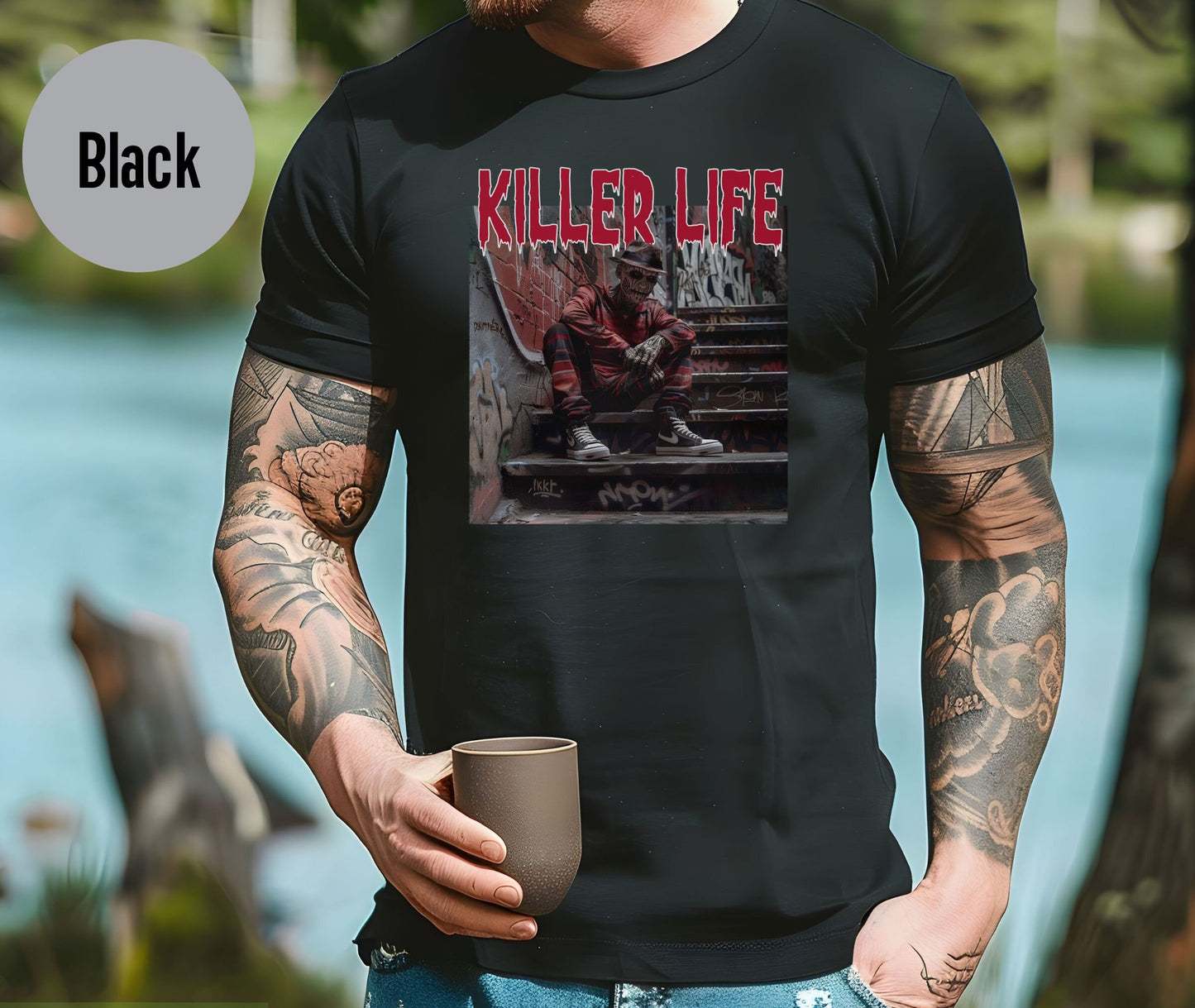 Thug Life Killer Life Halloween Funny Horror Gift Shirt, Halloween Horror Movie Killers, Horror Halloween Squad, Halloween Horror Nights