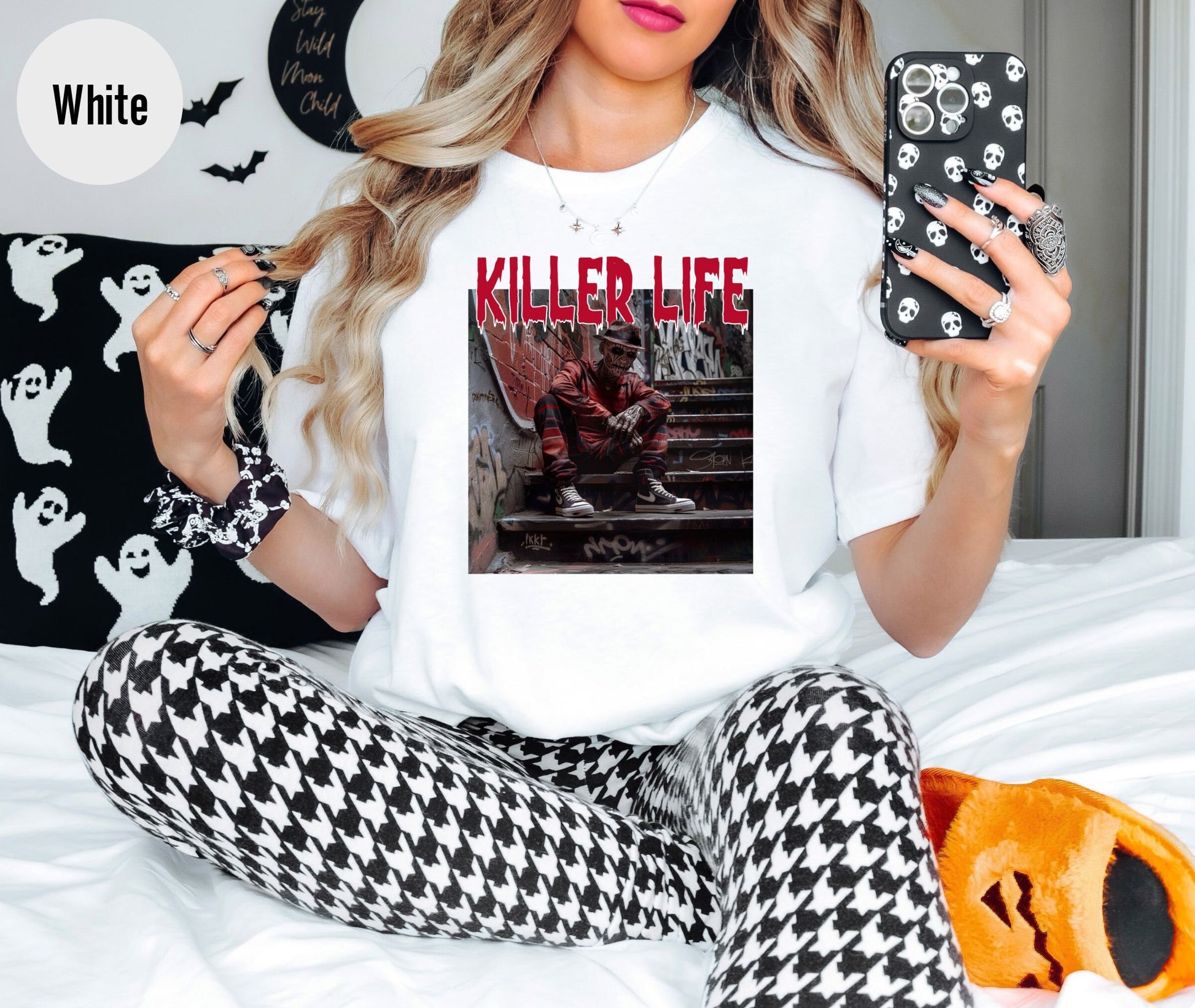 Thug Life Killer Life Halloween Funny Horror Gift Shirt, Halloween Horror Movie Killers, Horror Halloween Squad, Halloween Horror Nights