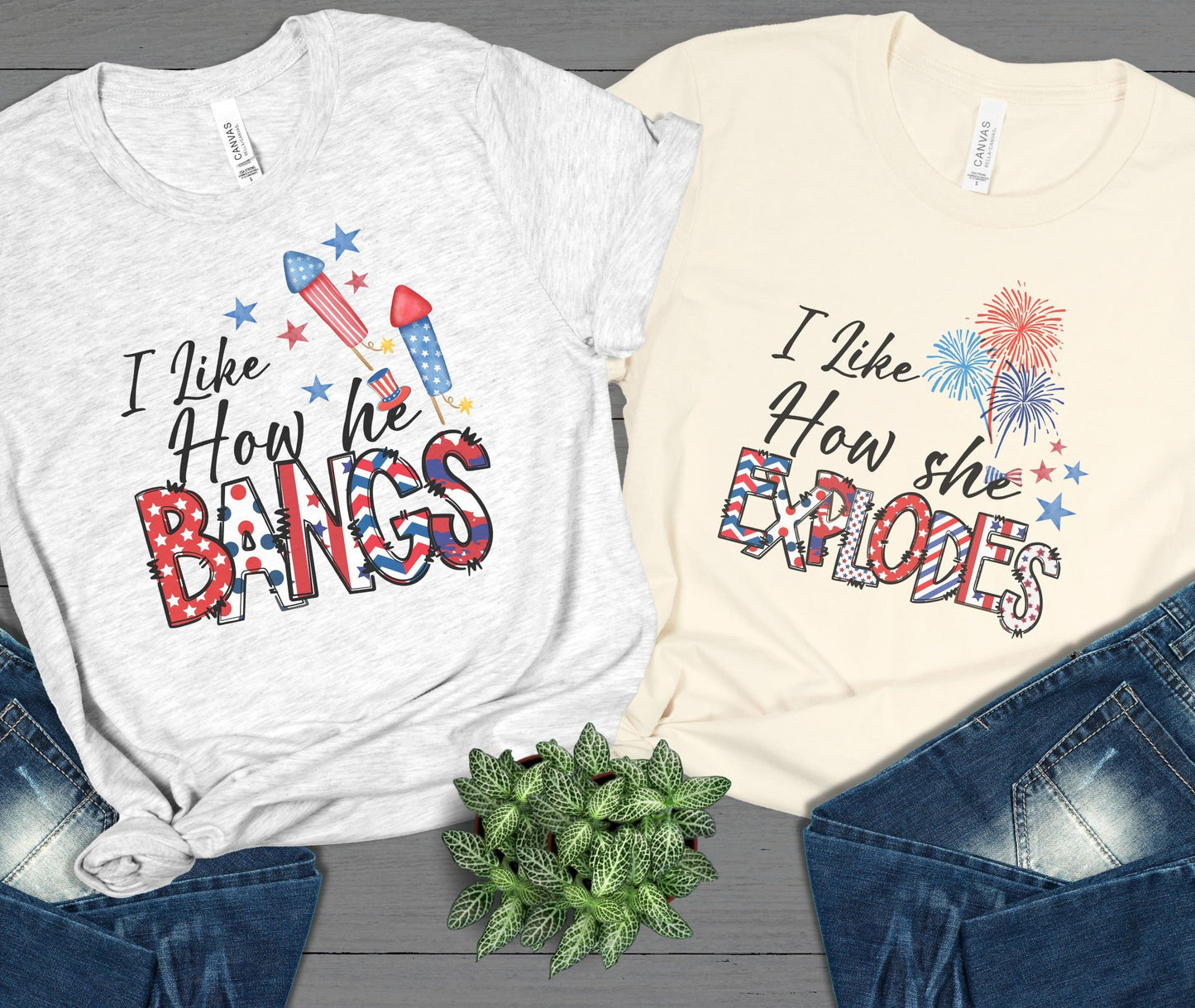 Couples 4th of July Shirts, Funny Fourth of July Couple Matching Tshirts, Hubby Wifey Matching His and Her Mr and Mrs American Flag Outfit