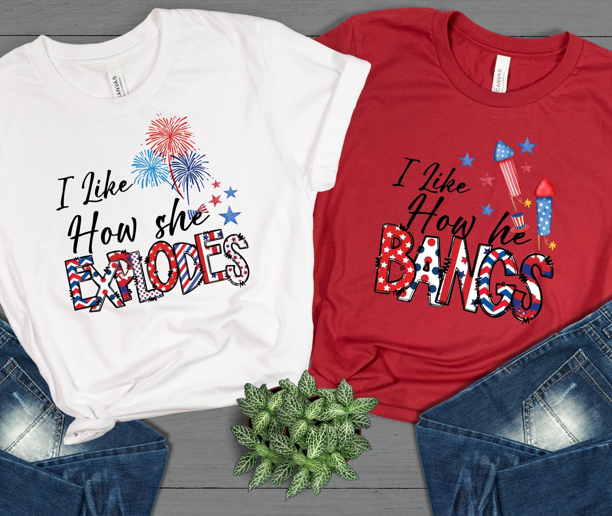 Couples 4th of July Shirts, Funny Fourth of July Couple Matching Tshirts, Hubby Wifey Matching His and Her Mr and Mrs American Flag Outfit