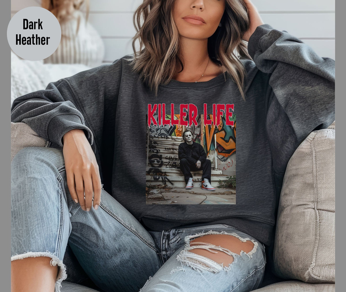 Thug Life Killer Life Halloween Funny Horror Gift Shirt, Halloween Horror Movie Killers, Horror Halloween Squad, Halloween Horror Nights