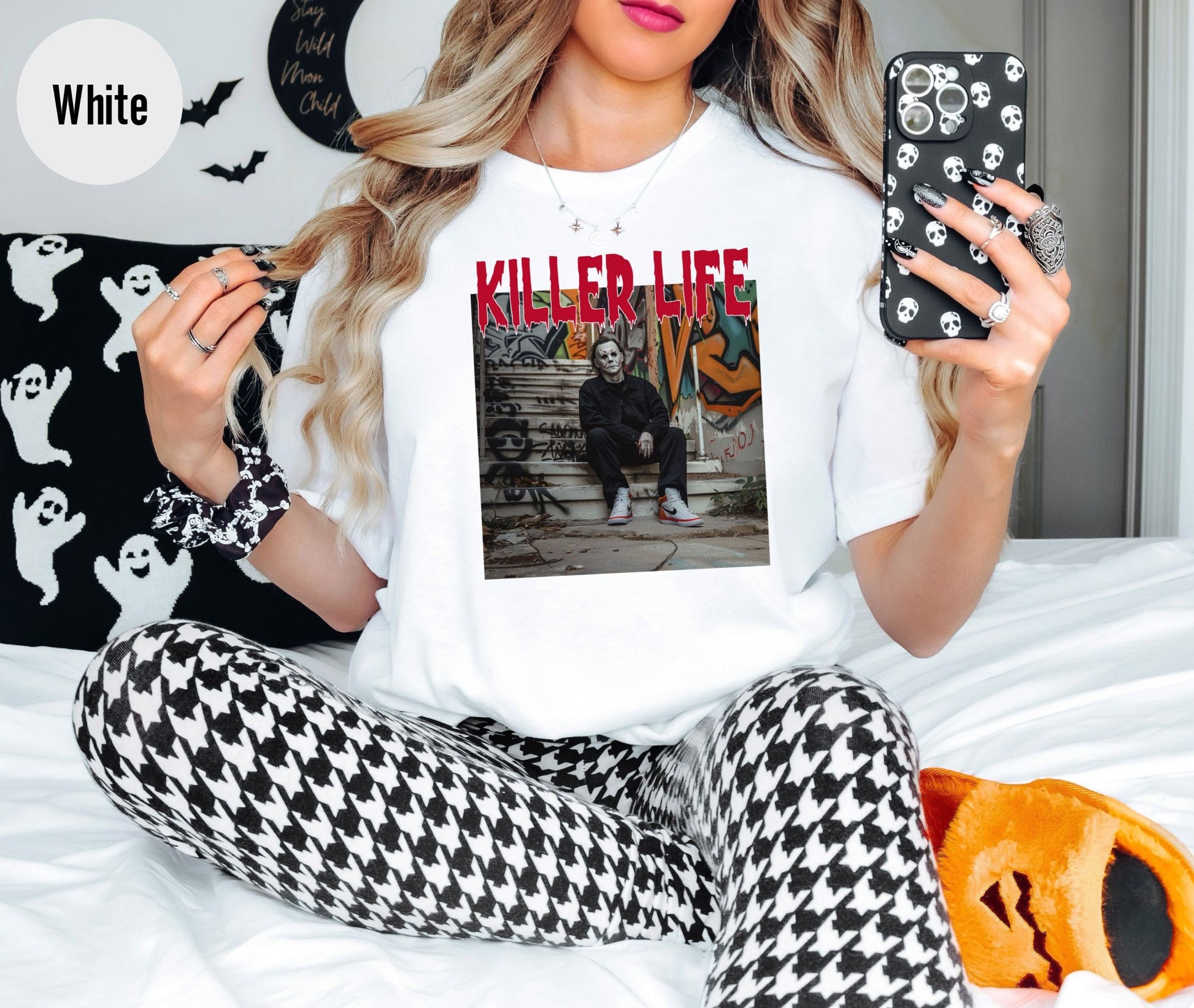 Thug Life Killer Life Halloween Funny Horror Gift Shirt, Halloween Horror Movie Killers, Horror Halloween Squad, Halloween Horror Nights