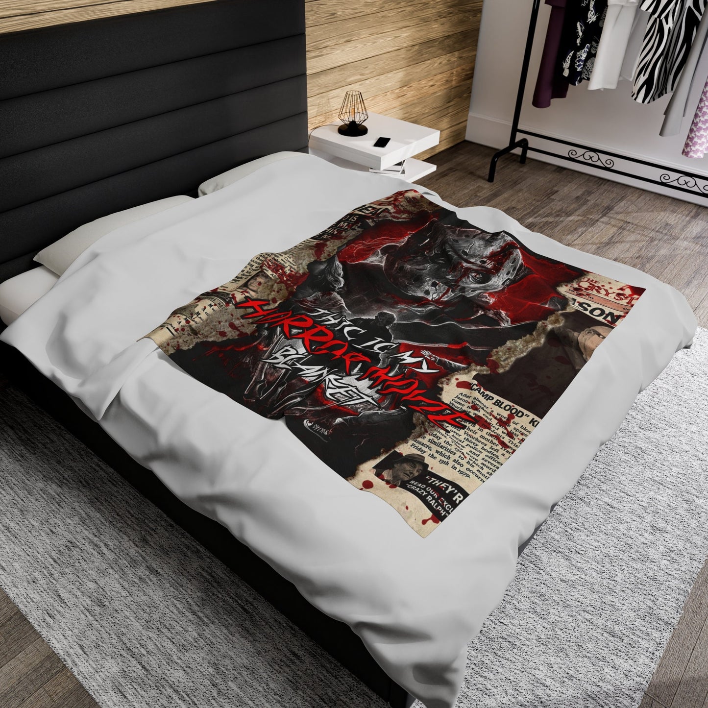 Halloween Scary Horror Movie Fans Blanket, But Can't Kill The Boogeyman, Halloween Scary Character Blanket, Halloween Blanket Gift Family