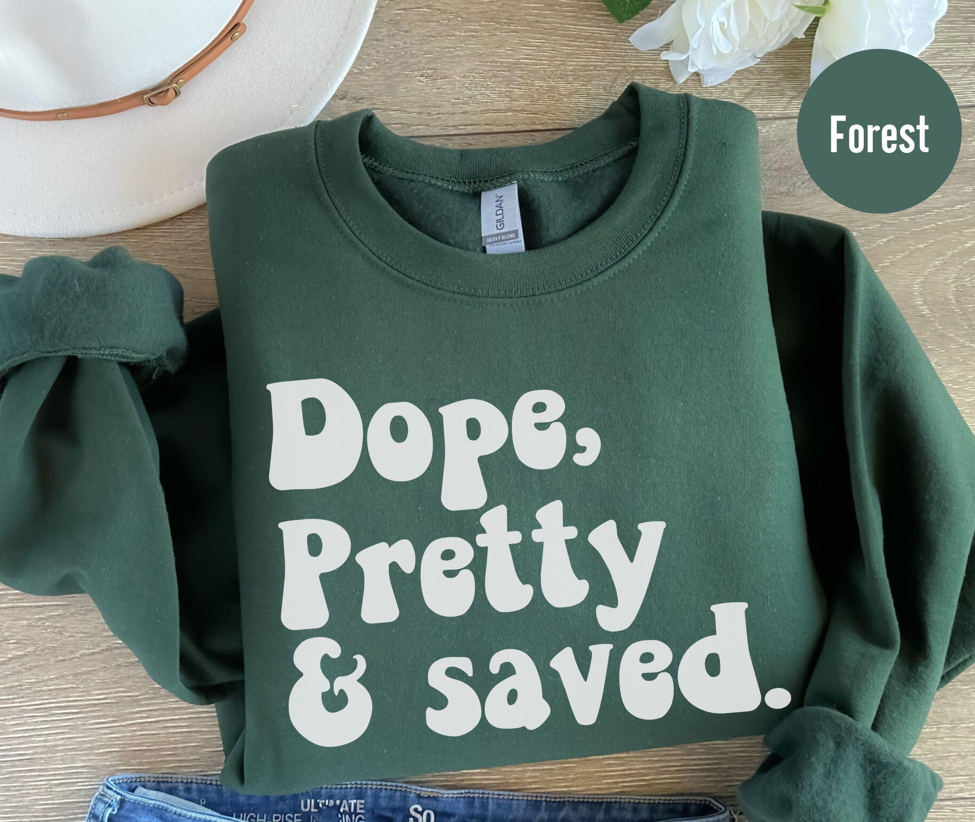 Dope Pretty and Saved Shirt, Hot Women Dope Shirt, Boss Sweatshirt, Self Love Christian Tee, Dope and Bougie Shirt, Unapologetically Dope