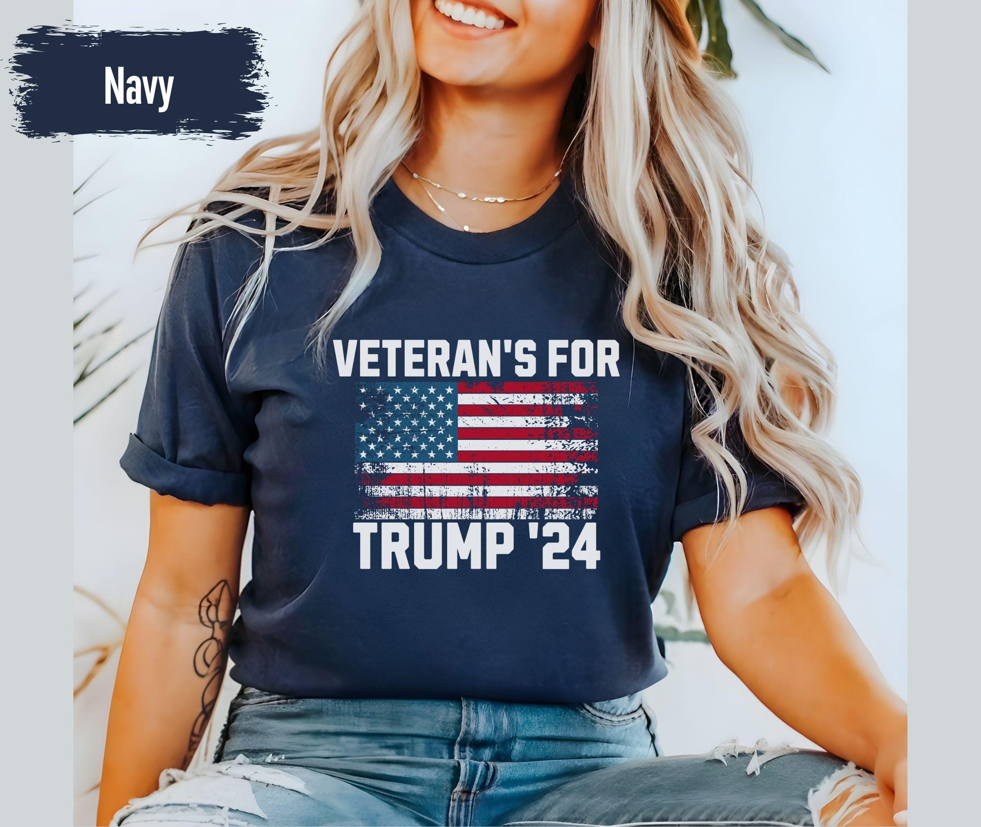 Veterans for Trump Shirt, Patriotic Trump 2024 T-Shirt, Gift for Military Veteran, Father's Day Gift for US Veteran, Trump Shirt, Election