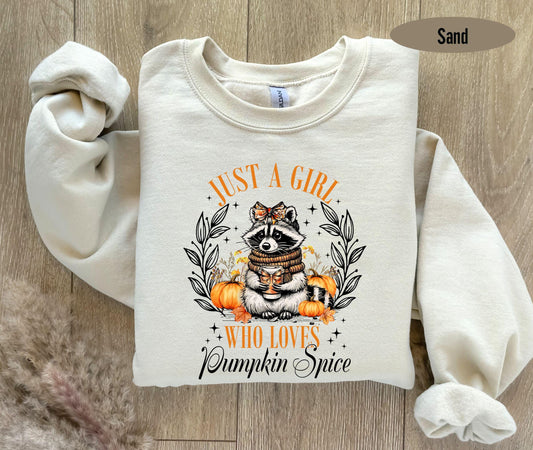 Just a girl Who loves Pumpkin Spice Shirt, Halloween Gift Shirt, Fall Girl Shirt, Autumn Shirt, Coffee Lover Shirt, Fall Shirt,Thanksgiving