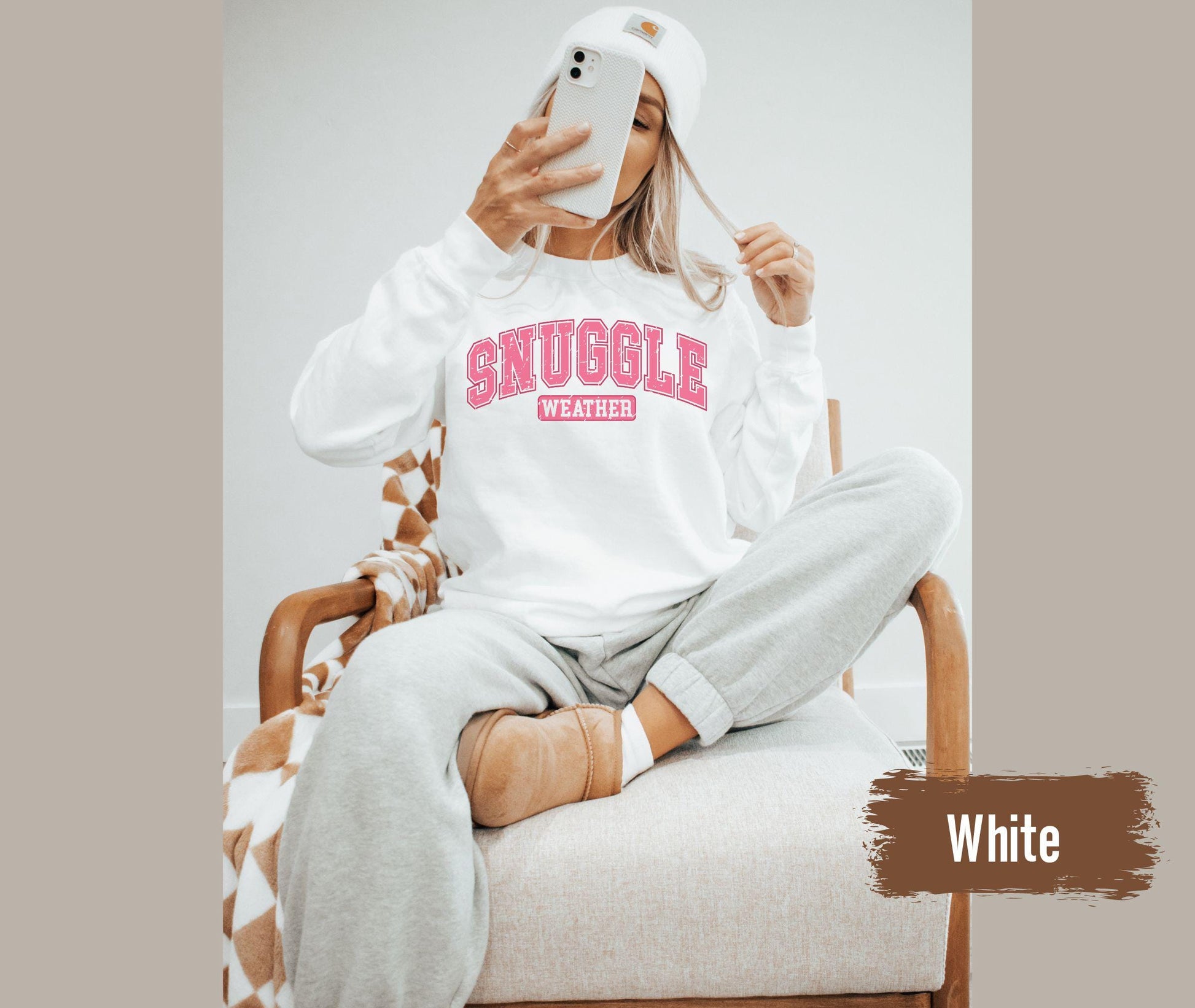 Comfort Colors® Snuggle Season T-shirt, Varsity Tee, Cozy Season Apparel, Comfy Outfit, Cuddle Shirt, Cold Season Outfit, Christmas Gift