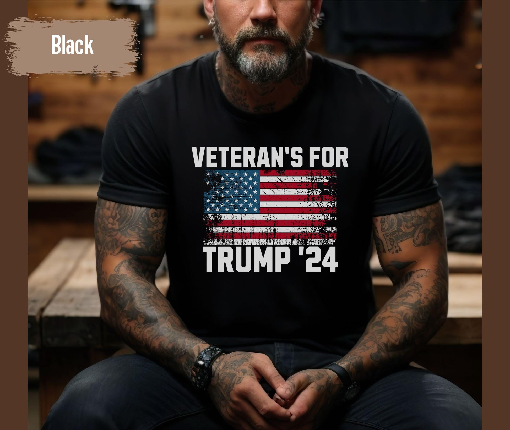 Veterans for Trump Shirt, Patriotic Trump 2024 T-Shirt, Gift for Military Veteran, Father's Day Gift for US Veteran, Trump Shirt, Election