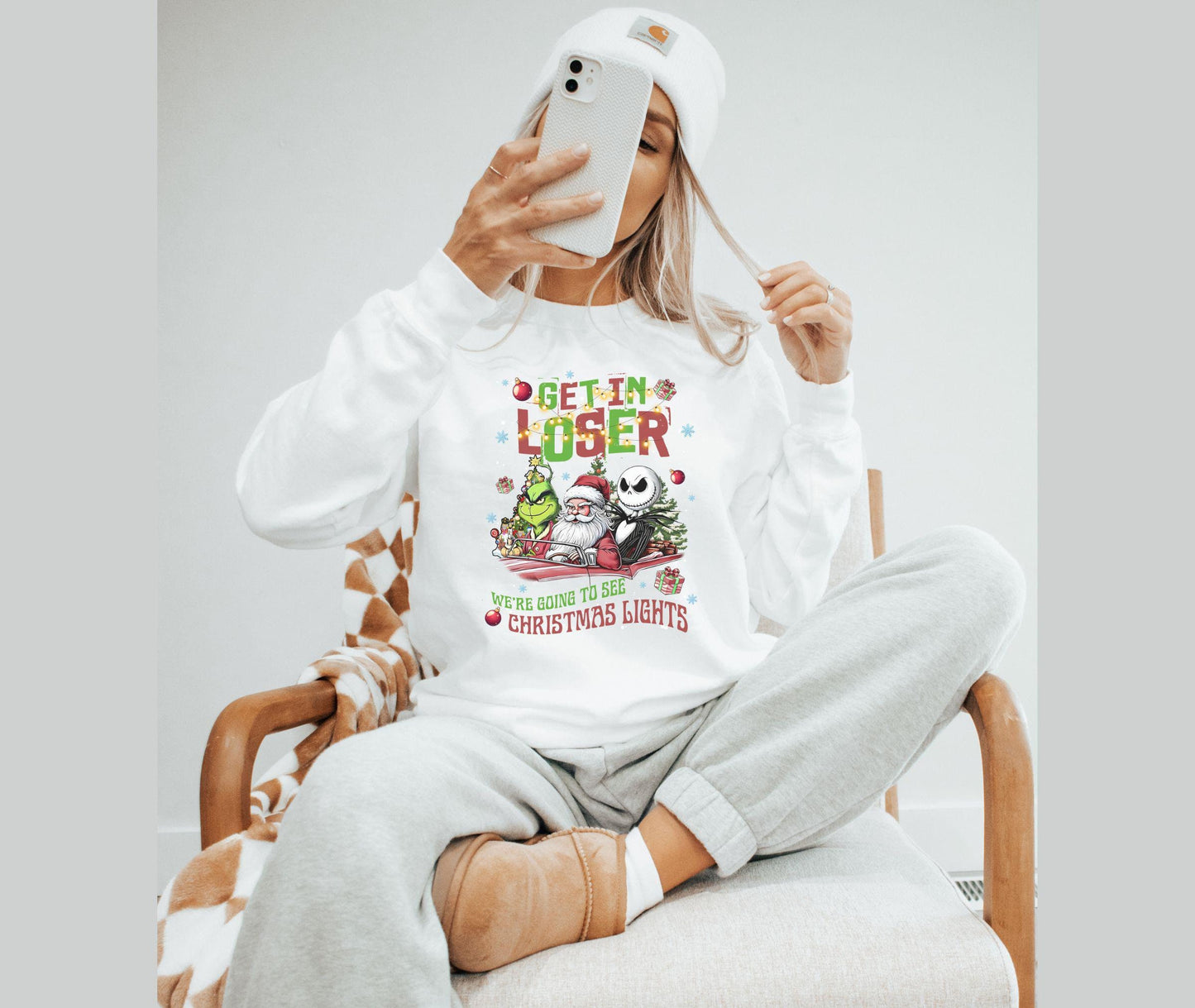 Get In Loser We're Going To Look At Christmas Lights Unisex T-Shirt, Cute Christmas Shirt, Xmas Shirt, Christmas Lights Shirt, Xmas Gifts