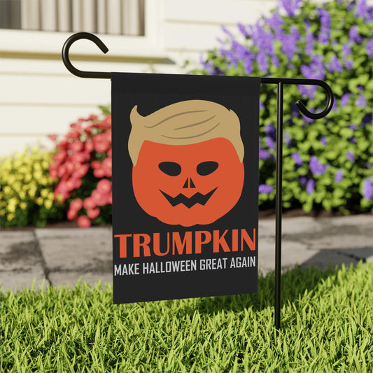 Trumpkin Garden Flag Halloween Trump Yard Sign Make Halloween Great Again Trump Supporter Flag Funny Trump Flag Funny Trump Gift Halloween