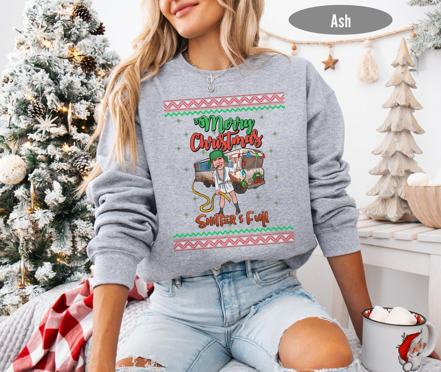 Cousin Eddie's RV Shitters Full Funny Griswold Family Christmas Vacation Ugly Sweater Tee Shirt Merry Christmas Shitter Full Tshirt