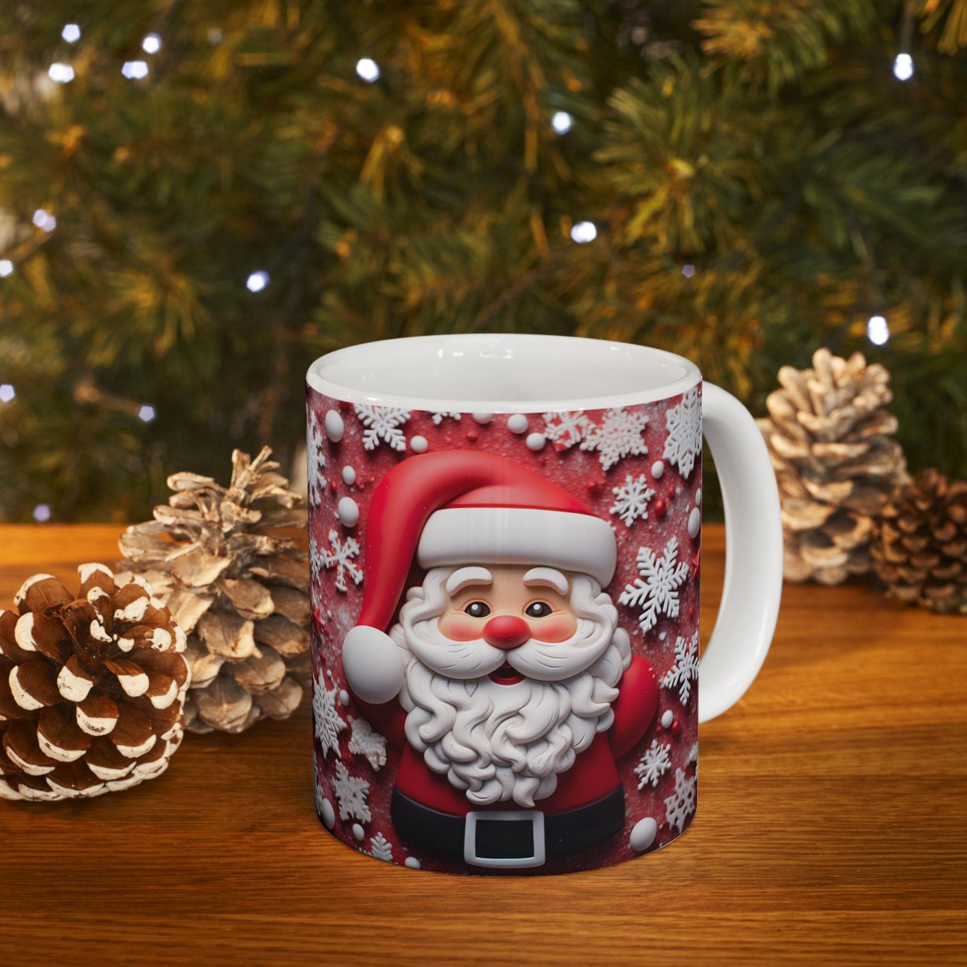 3D Santa Mug for Christmas mugs Santa Claus coffee Merry Christmas mug white elephant gifts for secret Santa gift exchange funny Santa cups