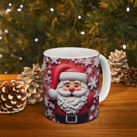 3D Santa Mug for Christmas mugs Santa Claus coffee Merry Christmas mug white elephant gifts for secret Santa gift exchange funny Santa cups