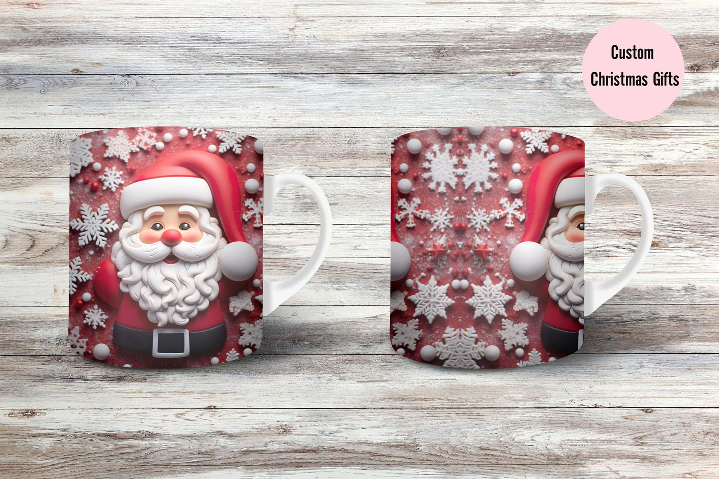 3D Santa Mug for Christmas mugs Santa Claus coffee Merry Christmas mug white elephant gifts for secret Santa gift exchange funny Santa cups