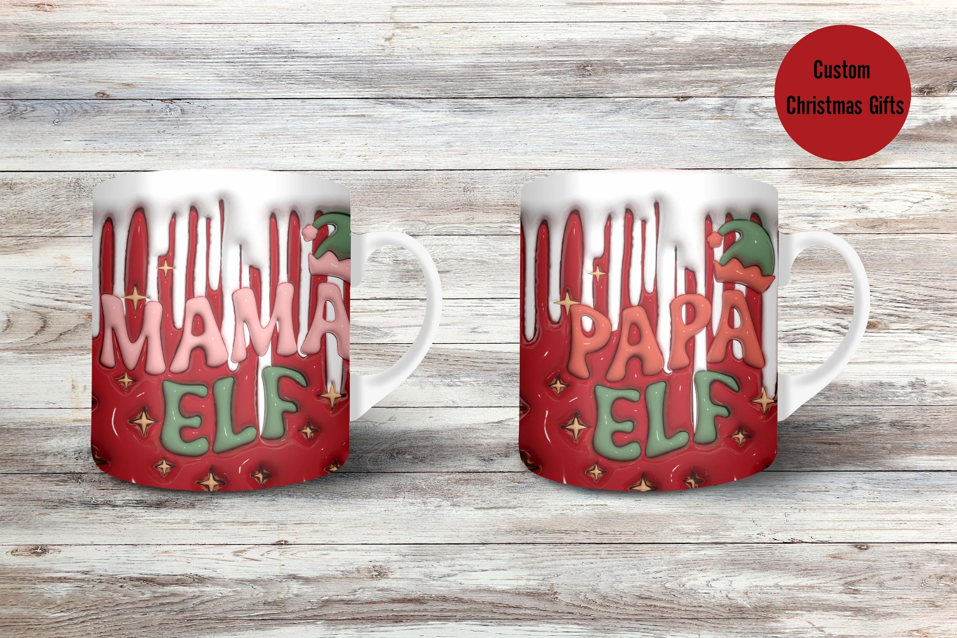 3D Papa Elf Christmas Mug, Christmas Elf Mug, Christmas Dad Mug Gift, Coffee Mug Christmas Gift, Christmas Mugs for Dad, Dad Christmas Gifts