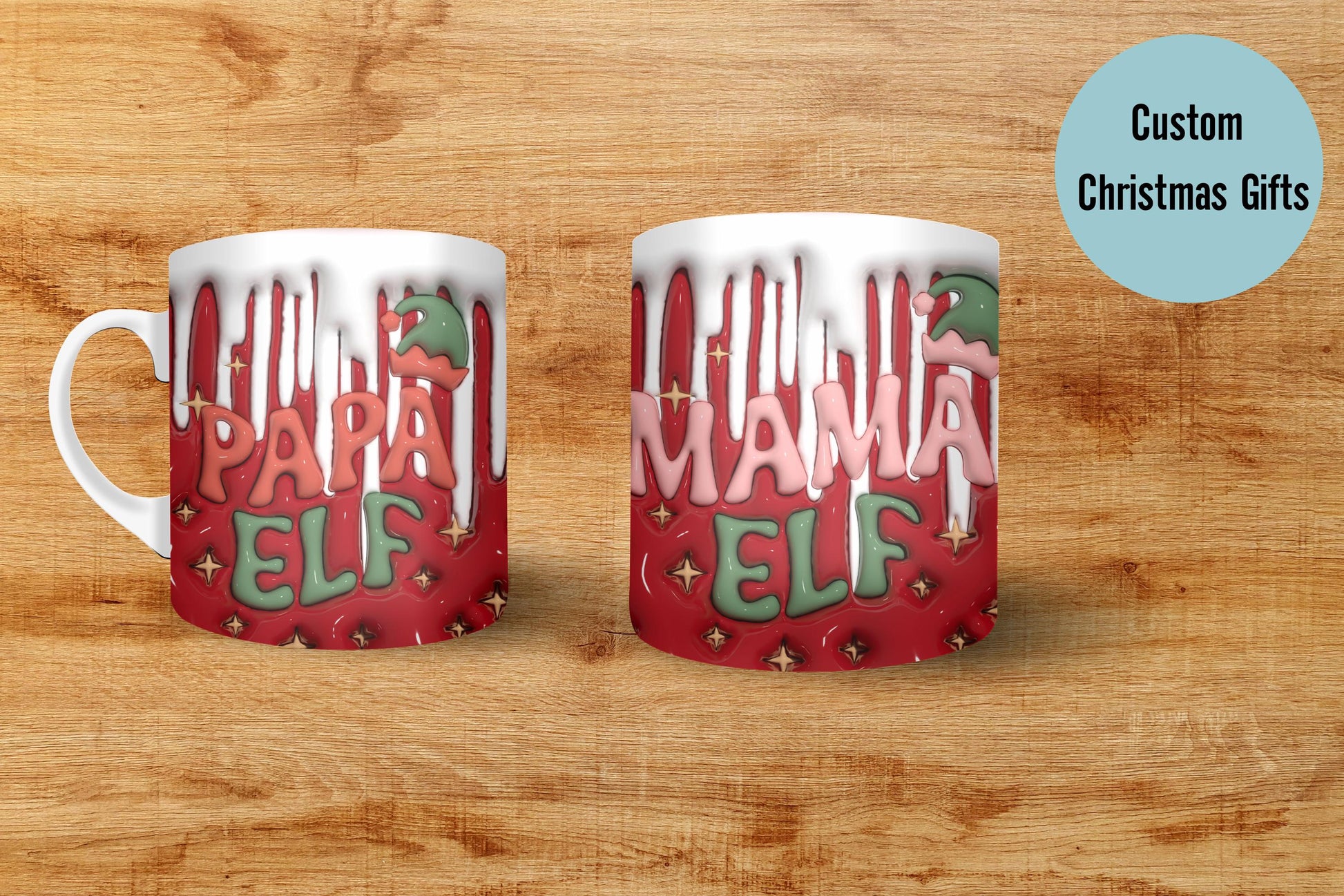 3D Papa Elf Christmas Mug, Christmas Elf Mug, Christmas Dad Mug Gift, Coffee Mug Christmas Gift, Christmas Mugs for Dad, Dad Christmas Gifts