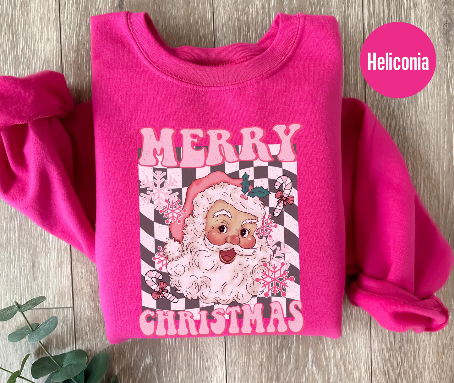 Retro Santa Sweatshirt, Vintage Santa Sweatshirt, Retro Christmas Santa, Holiday Clothing Women, Christmas Sweatshirt for Woman, holiday