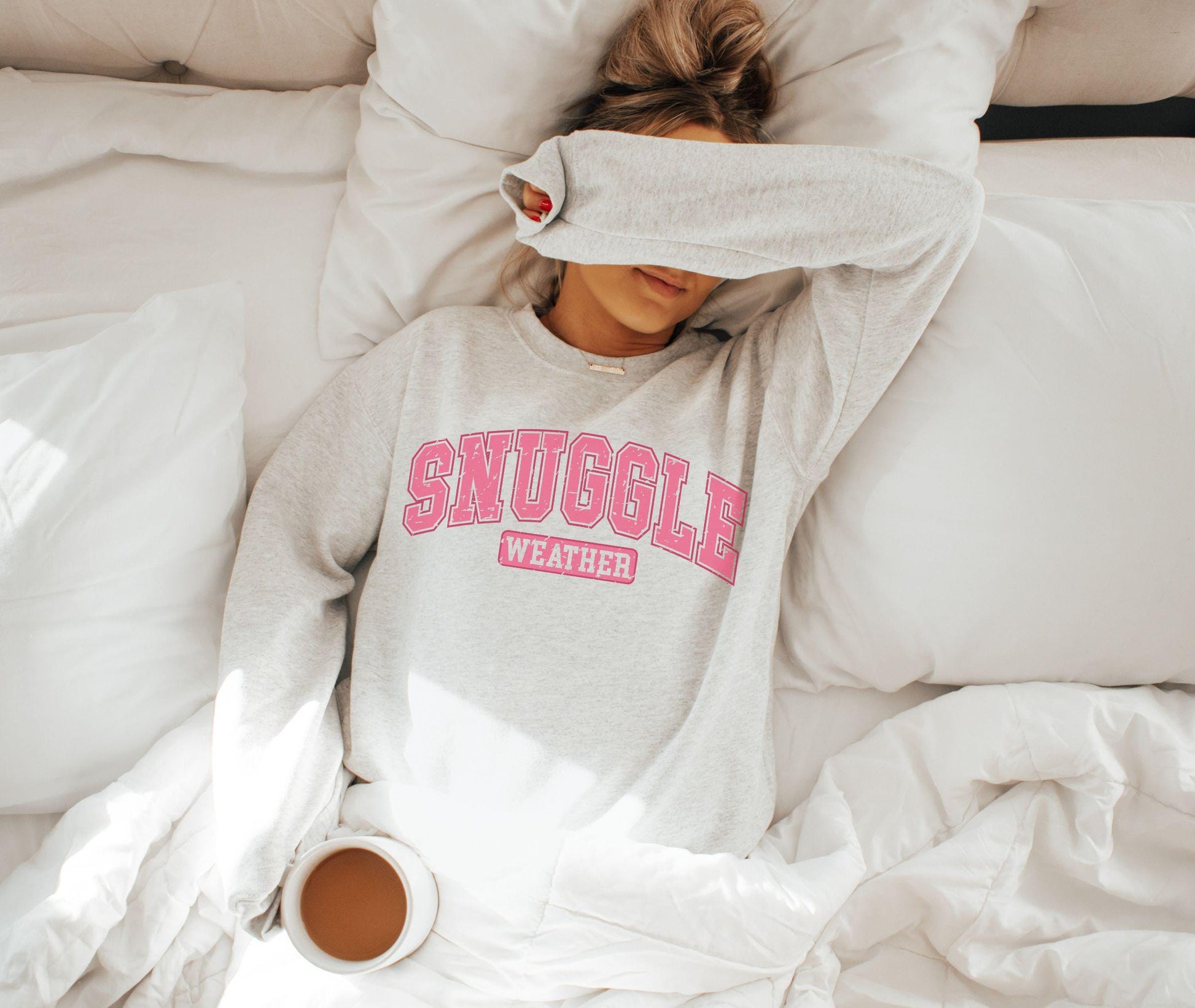 Snuggle Season Sweatshirt, Cozy Warm Shirt Sweatshirt, Oversized Sweatshirt, Women's Holiday Sweatshirt, Holiday Gift For Her Winter Sweater