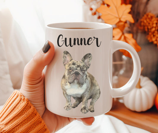 Custom Mug From Photo, Christmas Gift For Pet Parents, Dog Lover Gift, Digital Pet Portrait, Pet Painting, Coffee Mug, Dog Dad Gift, Dad