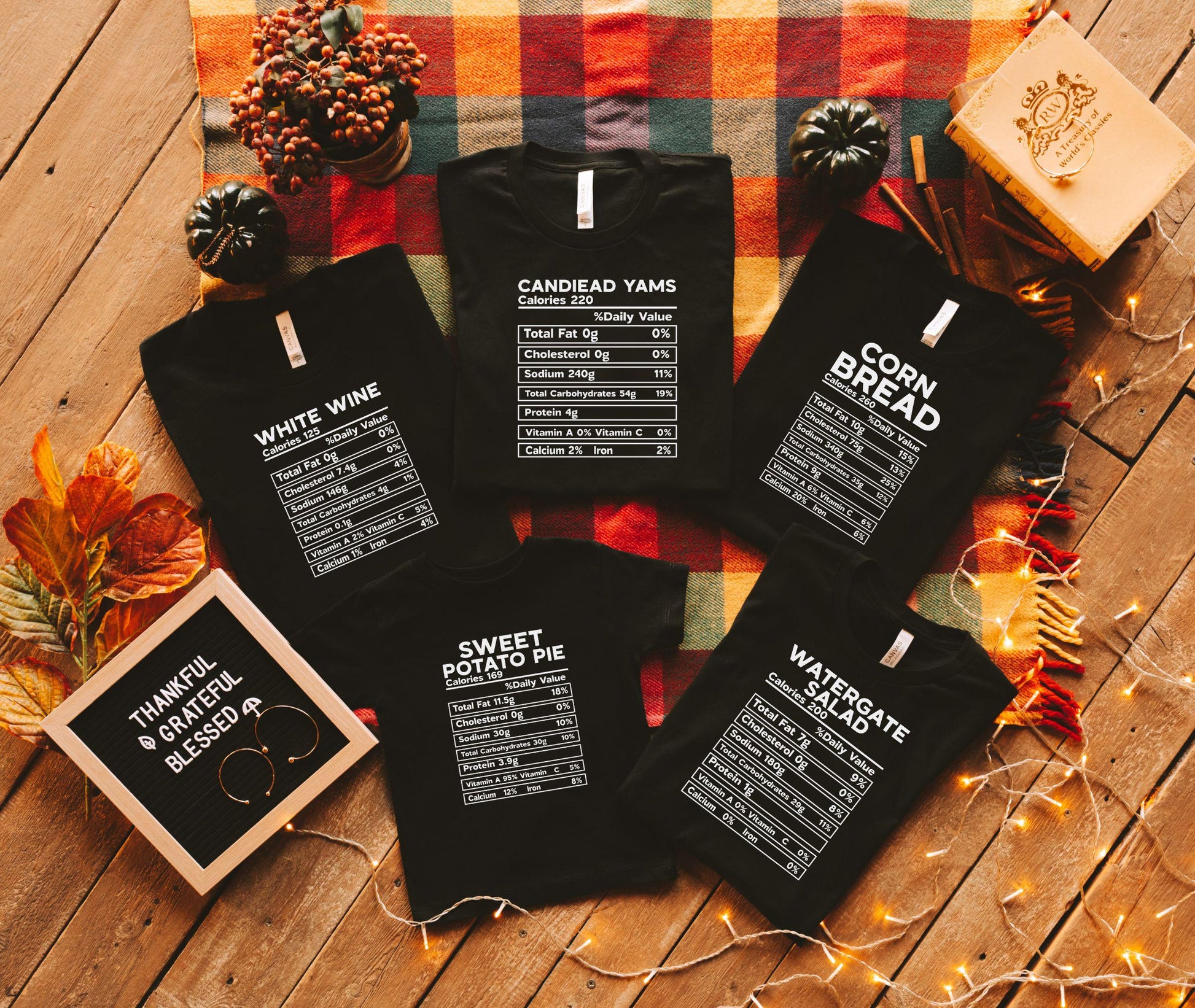 Nutrition Thanksgiving Food Shirts,Funny Thanksgiving Shirts,Thanksgiving Food Shirt,Matching Thanksgiving Shirts,Holiday Family Group Shirt