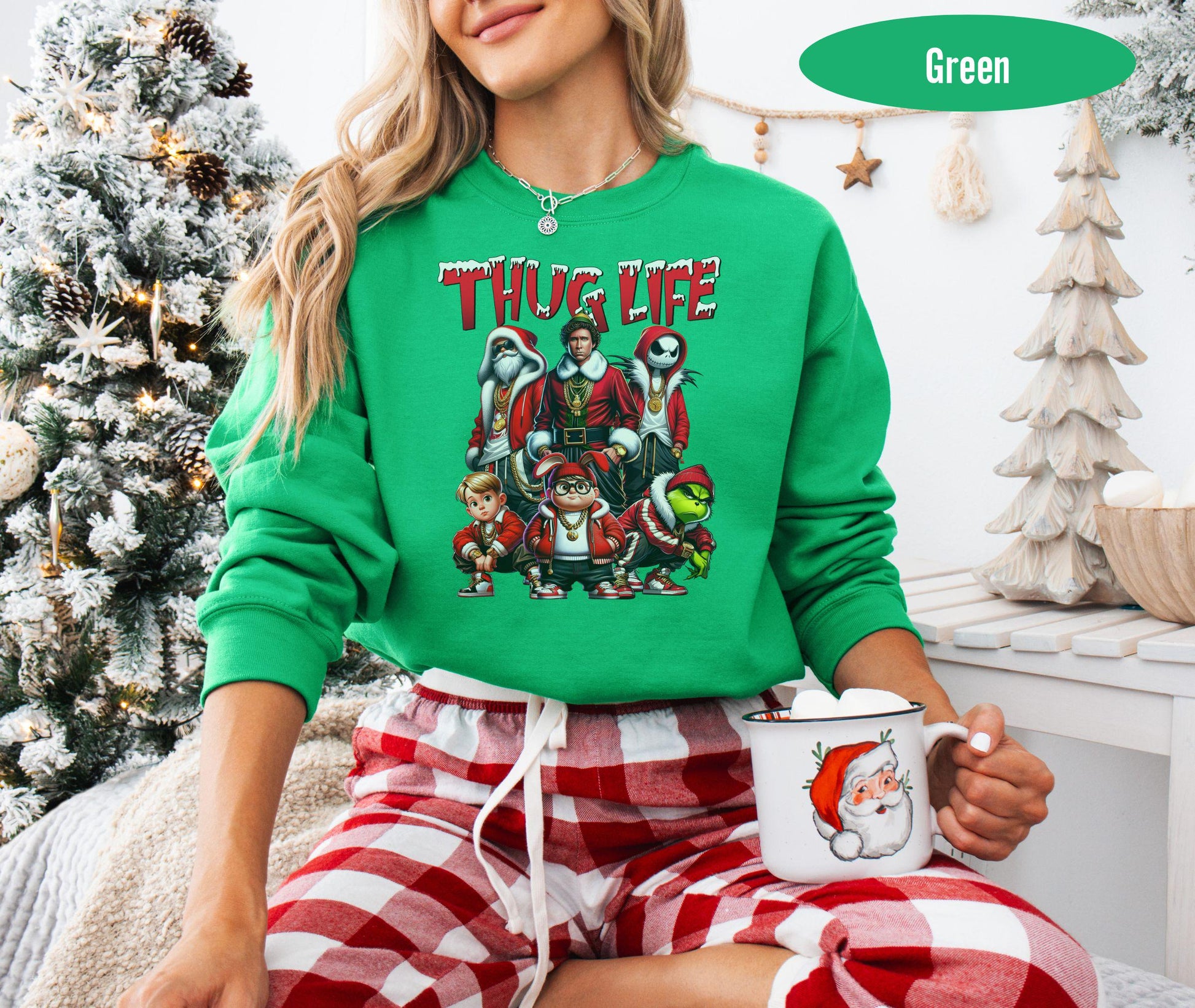 Thug Life Christmas Movie Shirt, Christmas Friends Sweatshirt, Thug Life Christmas Movie Sweater, Christmas Gifts, Ugly Sweater