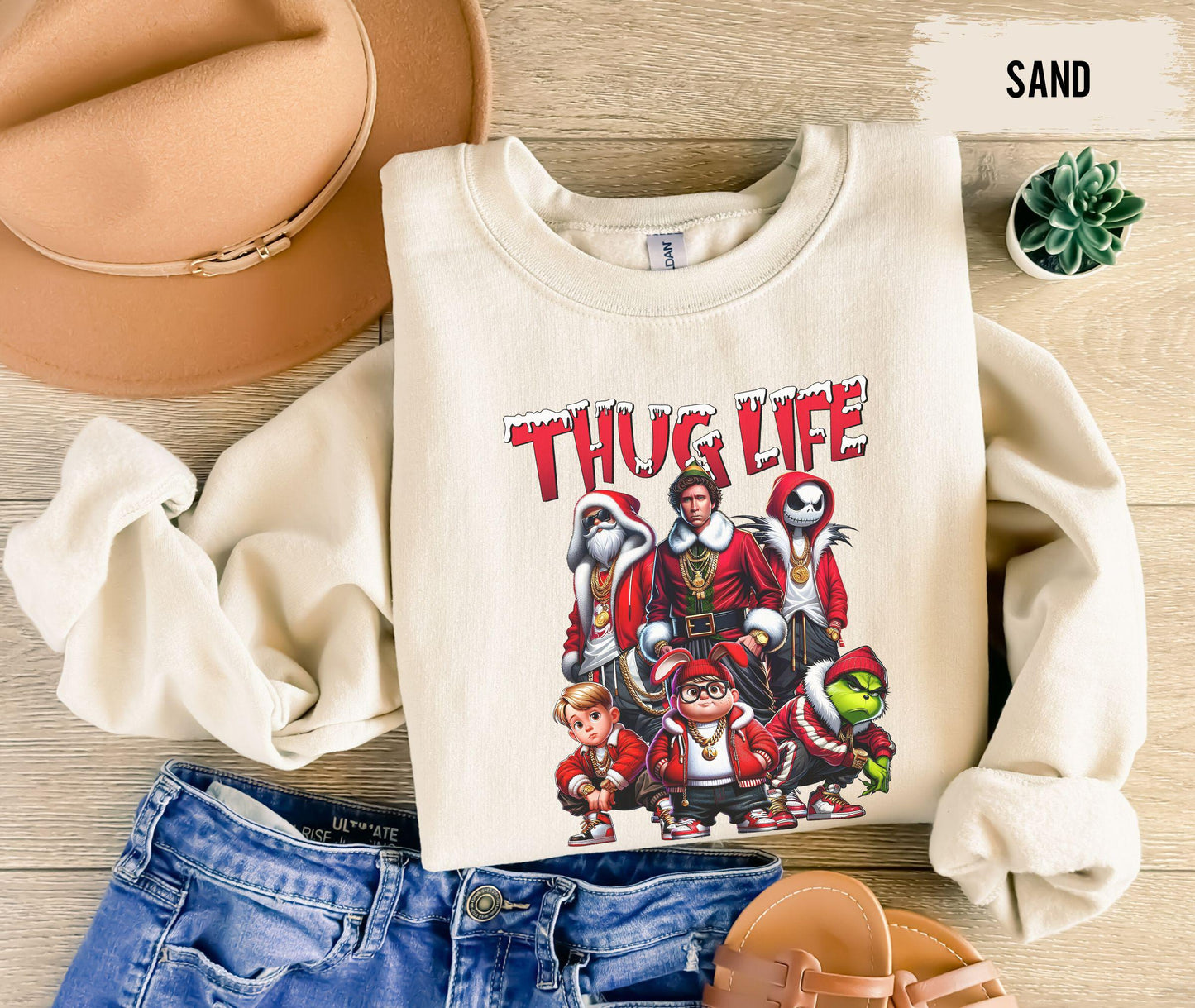 Thug Life Christmas Movie Shirt, Christmas Friends Sweatshirt, Thug Life Christmas Movie Sweater, Christmas Gifts, Ugly Sweater