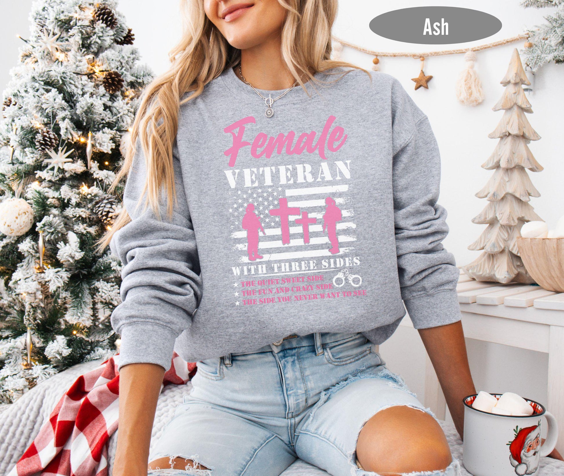 Female Veteran Shirt,US Female Veteran Shirt,I Choose Combat Boots,Patriotic Military Veterans Day Female Soldier Gift, Three Sides