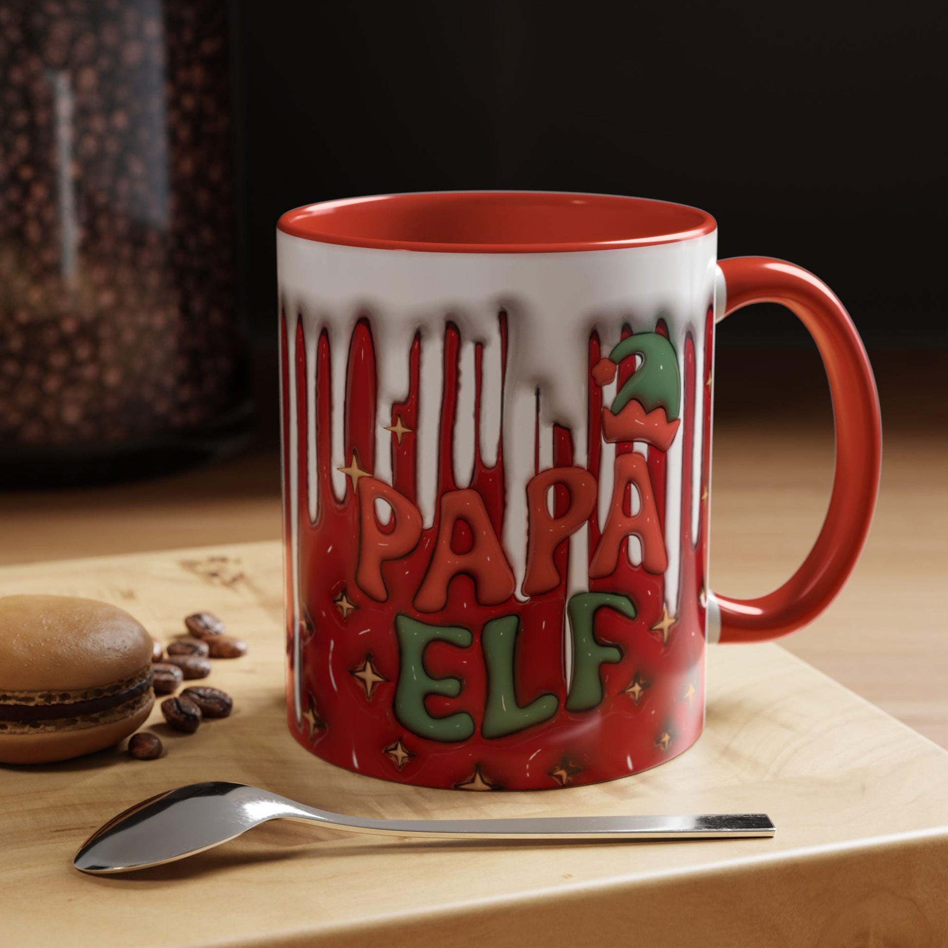 3D Papa Elf Christmas Mug, Christmas Elf Mug, Christmas Dad Mug Gift, Coffee Mug Christmas Gift, Christmas Mugs for Dad, Dad Christmas Gifts