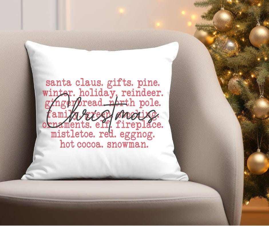 Christmas Pillow Cover, Christmas Pillows, Farmhouse Christmas Pillow Cover, Rustic Christmas Pillows, Christmas Home Decor, Christmas Trees