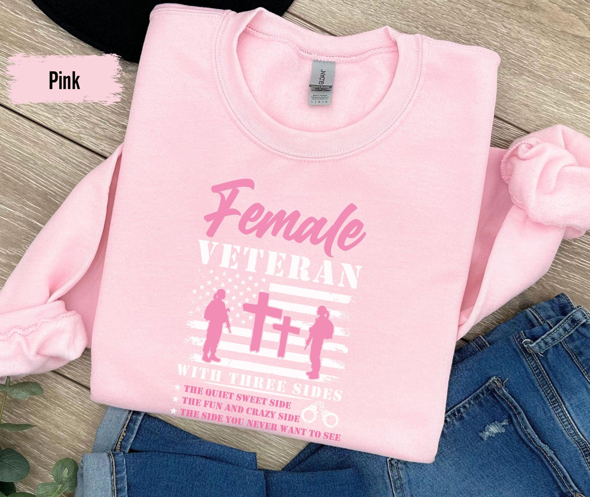 Female Veteran Shirt,US Female Veteran Shirt,I Choose Combat Boots,Patriotic Military Veterans Day Female Soldier Gift, Three Sides