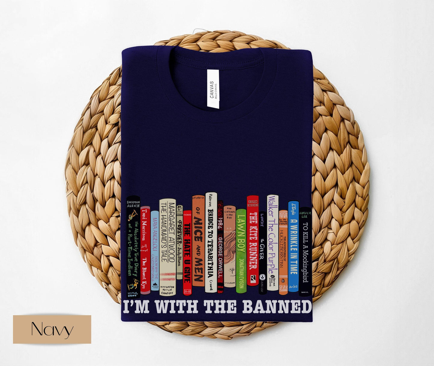 &quot;Banned Books Sweatshirt Fabric Detail&quot;