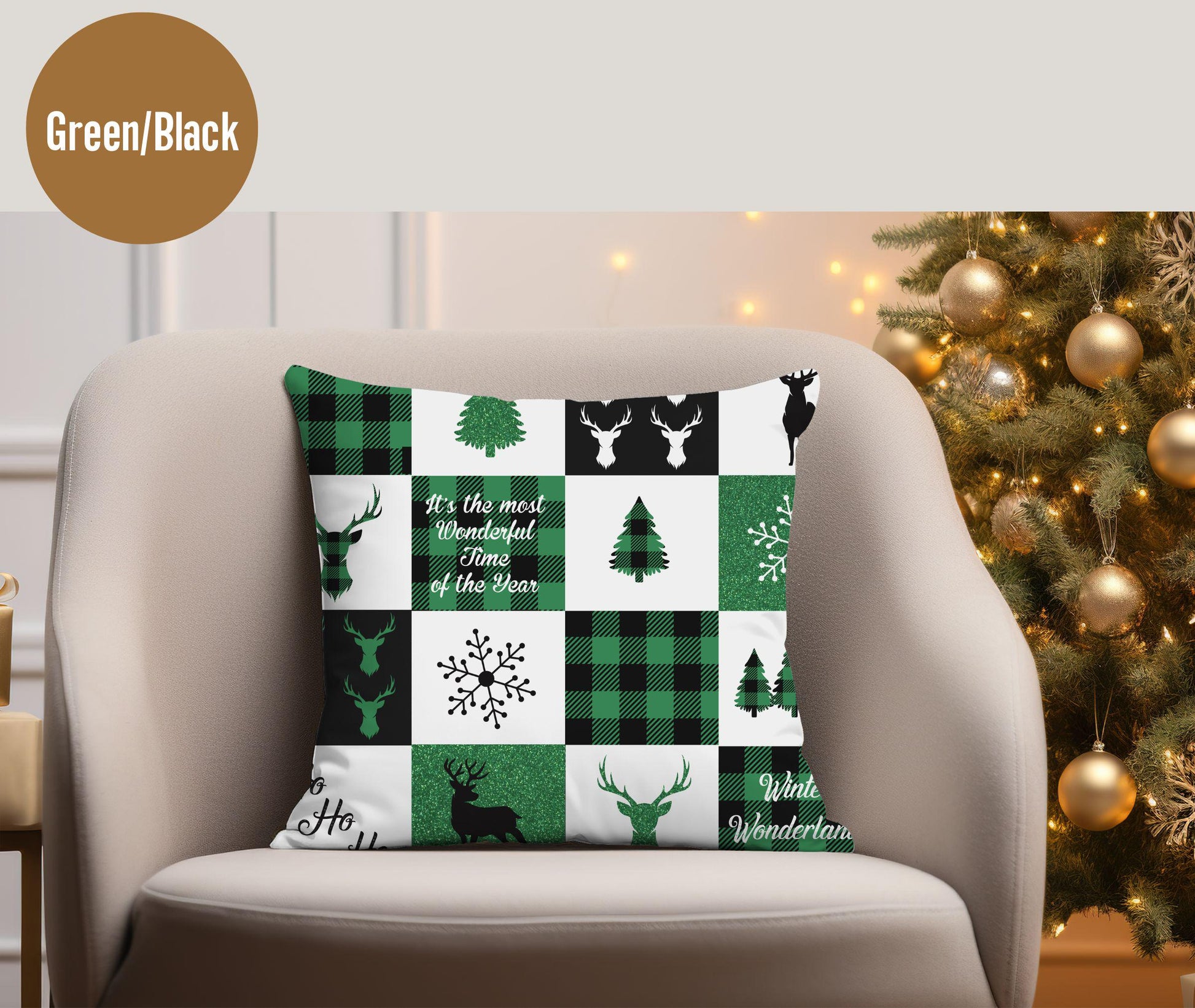 Christmas Pillow Cover, Christmas Pillows, Farmhouse Christmas Pillow Cover, Rustic Christmas Pillows, Christmas Home Decor, Christmas Trees