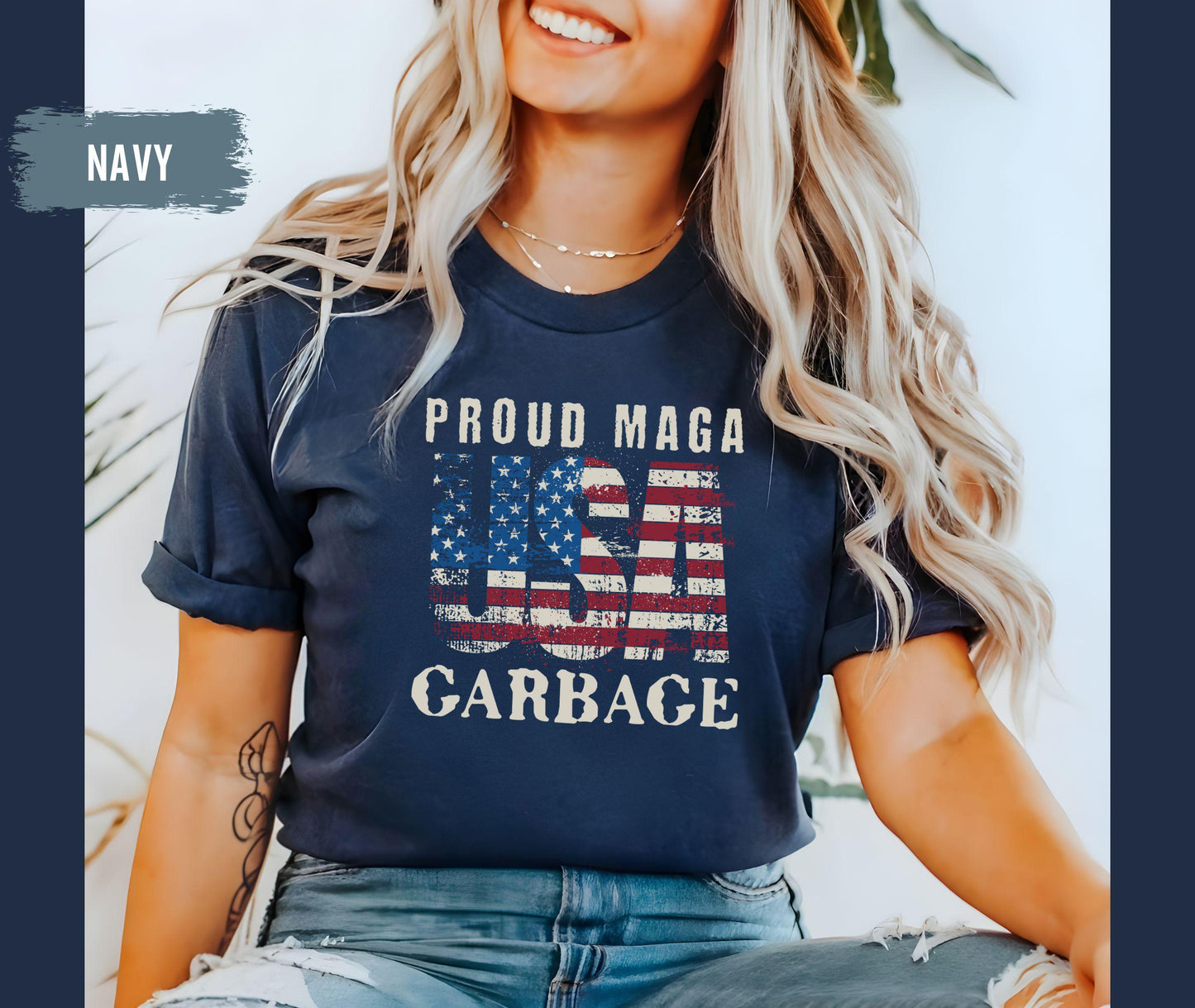 Garbage Proud Trump Supporter Election 2024 T-Shirt, Uniex Sizes, Garbage Trump Supporter, Trump Funny Shirt, Im not garbage shirt, MAGA tee