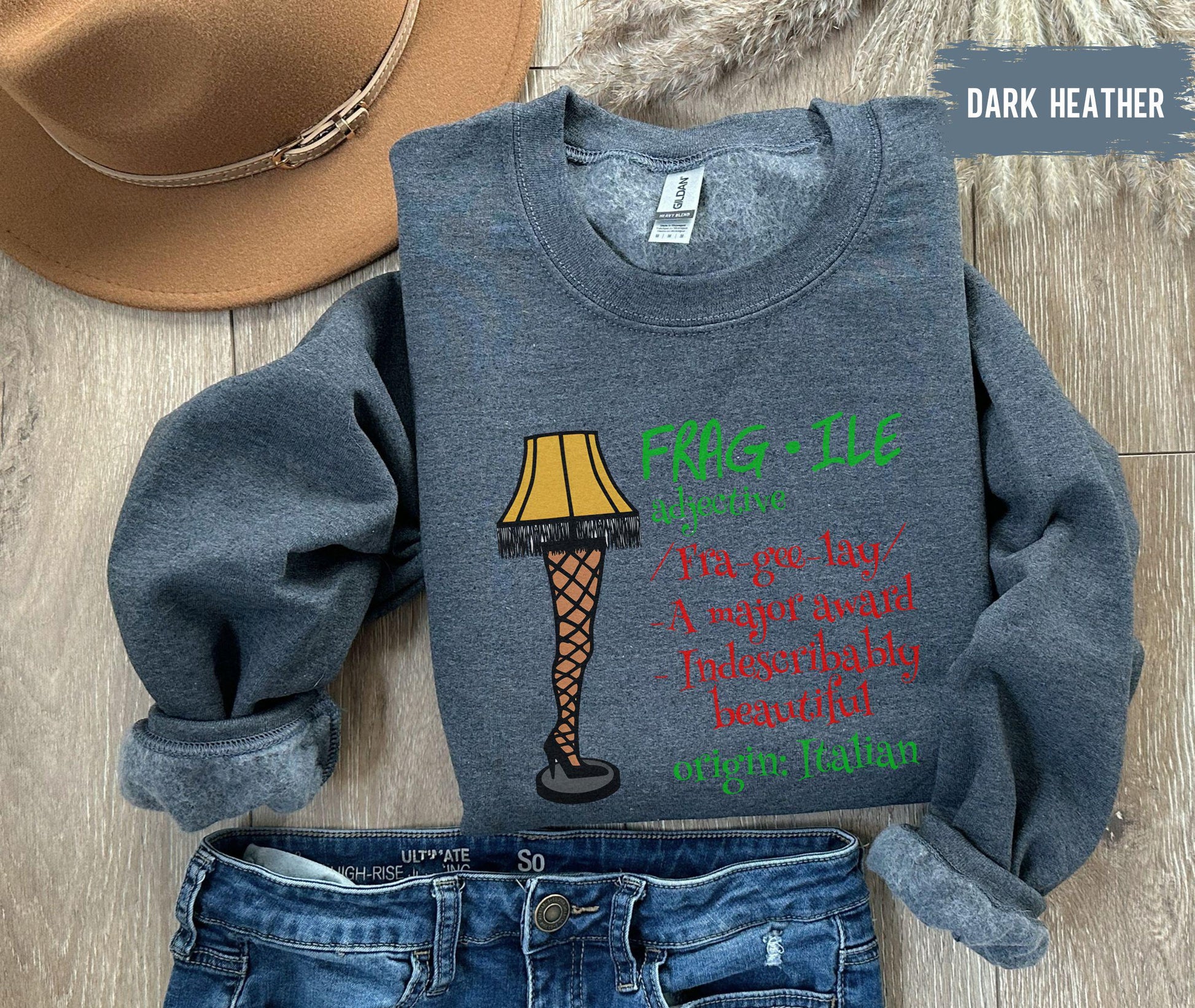 Fragile Ugly Sweater Shirt, Leg Lamp Ugly Sweater, A Christmas Sweater, Xmas Family Shirt, Christmas Movie Sweatshirt, Funny Christmas