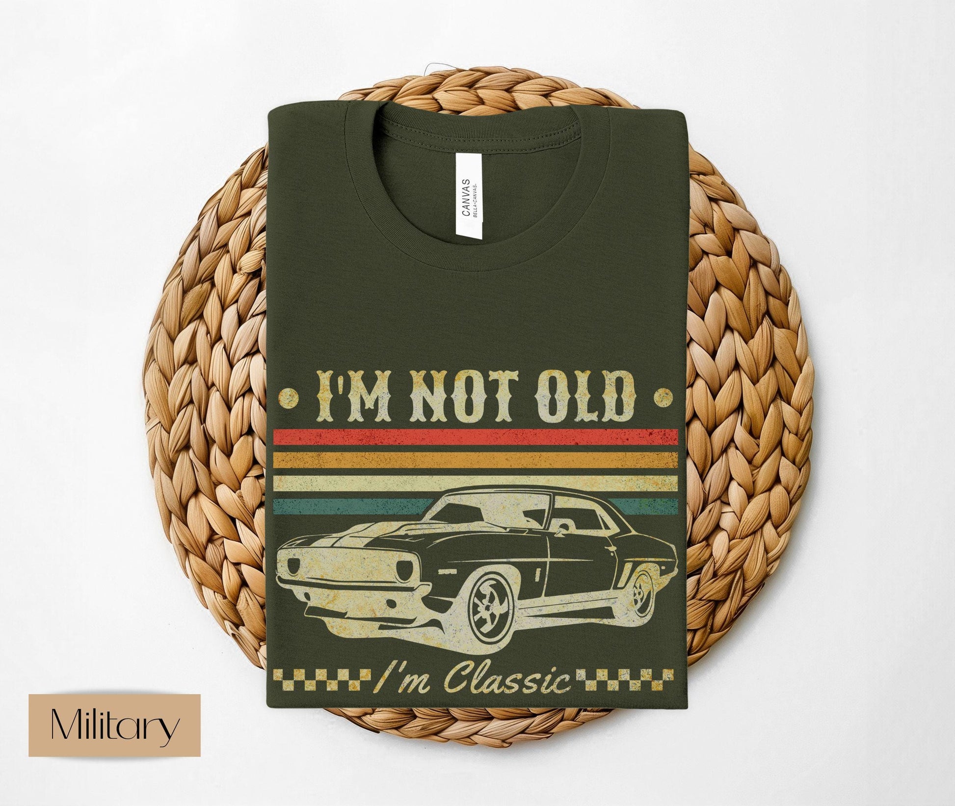 I'm Not Old I'm Classic Shirt - Funny Car Graphic Mens and Womens T-Shirt - Birthday Gifts for Parents - Car Lovers Shirt - Funny Car Shirt