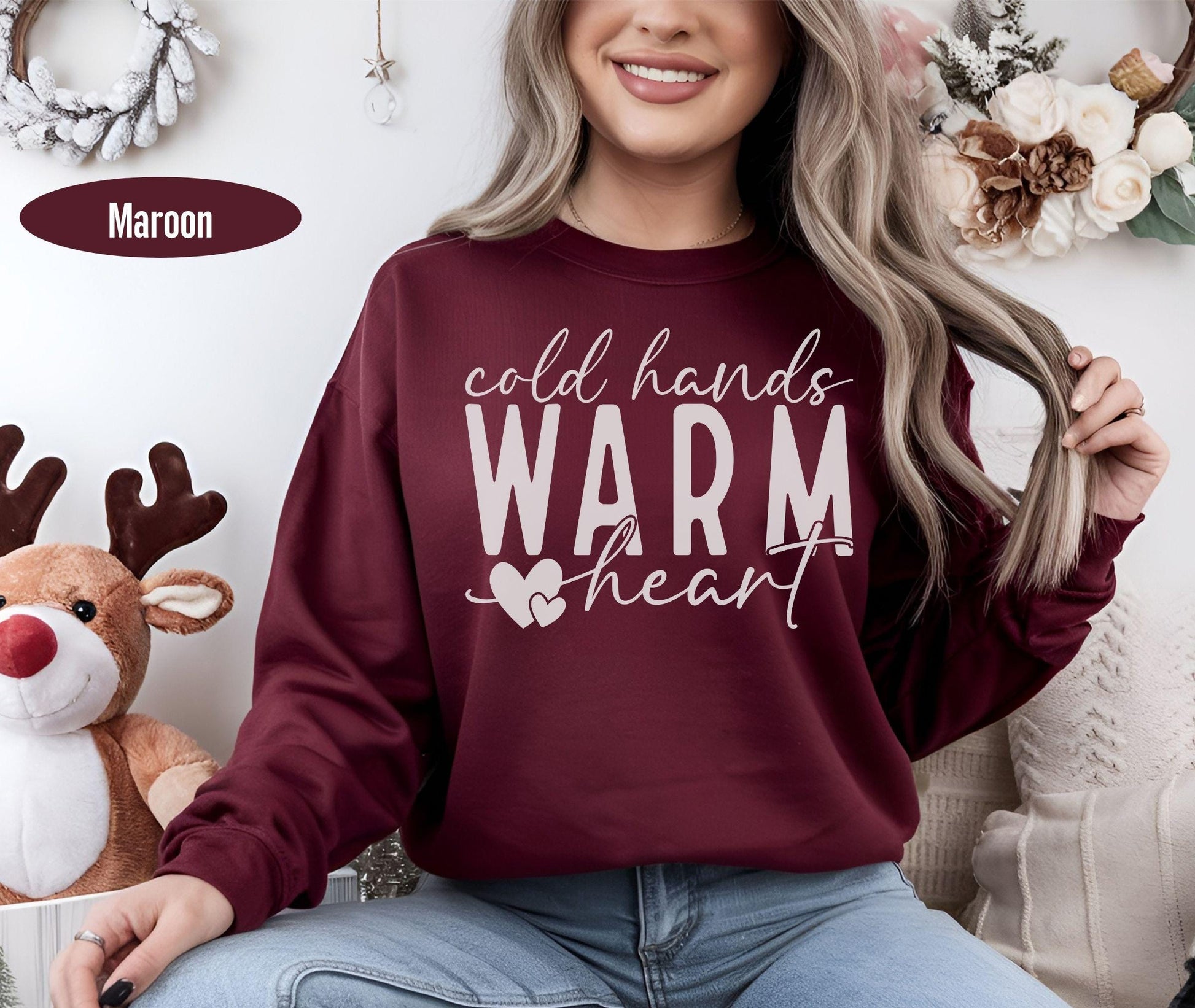 Cold Hands Warm Heart sweatshirt, Cold Sweatshirt, Always Freezing Shirt, Funny Sweatshirt, Christmas Winter Sweatshirt, I'm Cold Sweatshirt