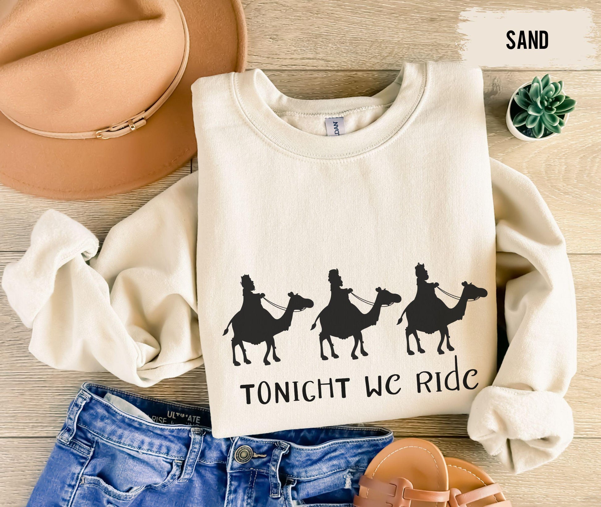 Tonight We Ride Christmas T-shirt, Christian Shirt, Faith Christmas Shirt, Christmas family Tees, 3 Wise Men Shirt, Funny Christmas Shirt