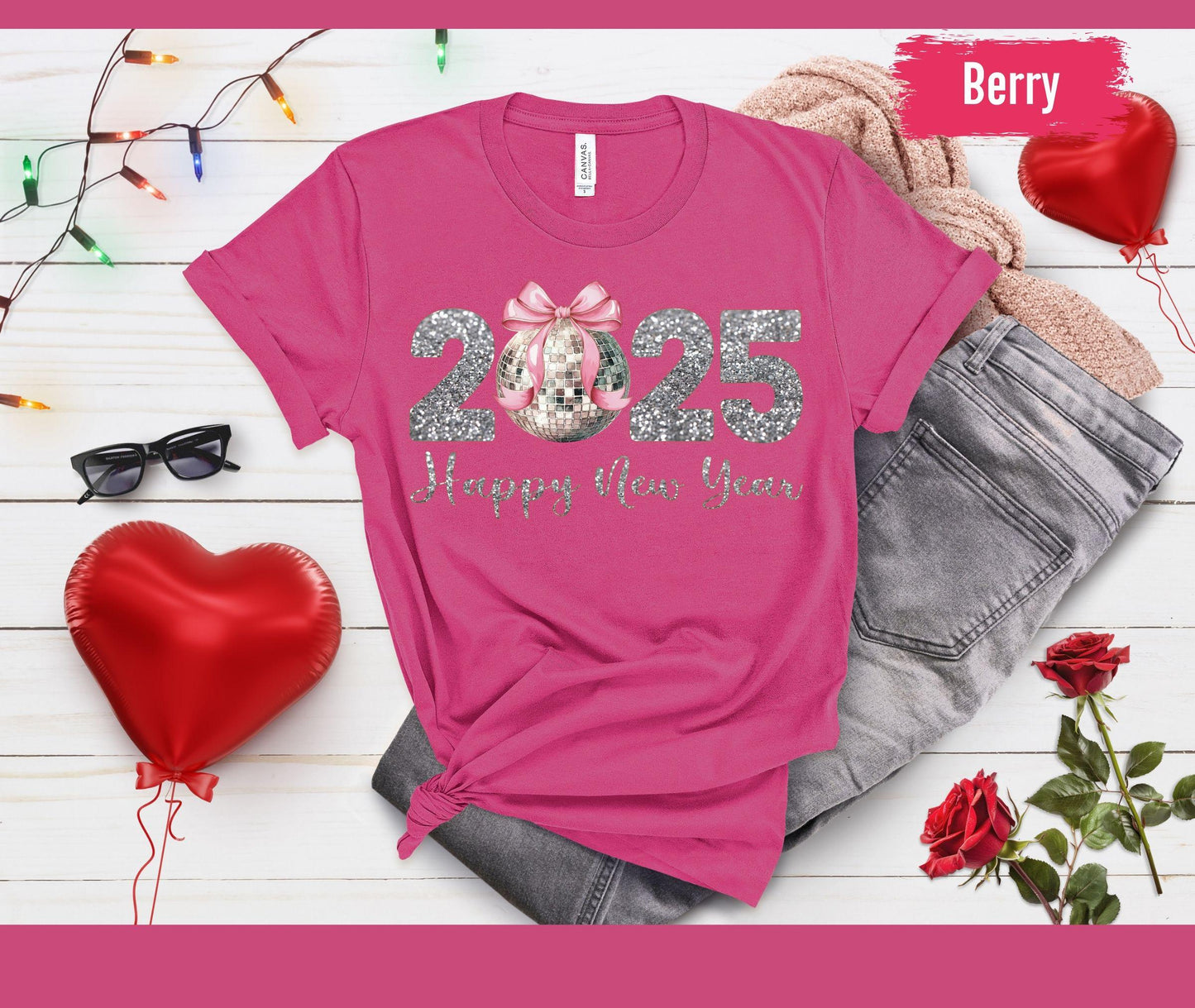 2025 Happy New Year Sweatshirt, Christmas Gift, New Year Squad Shirt, New Year Disco Ball Shirt, New Year Party Shirt, 2025 New Year Family