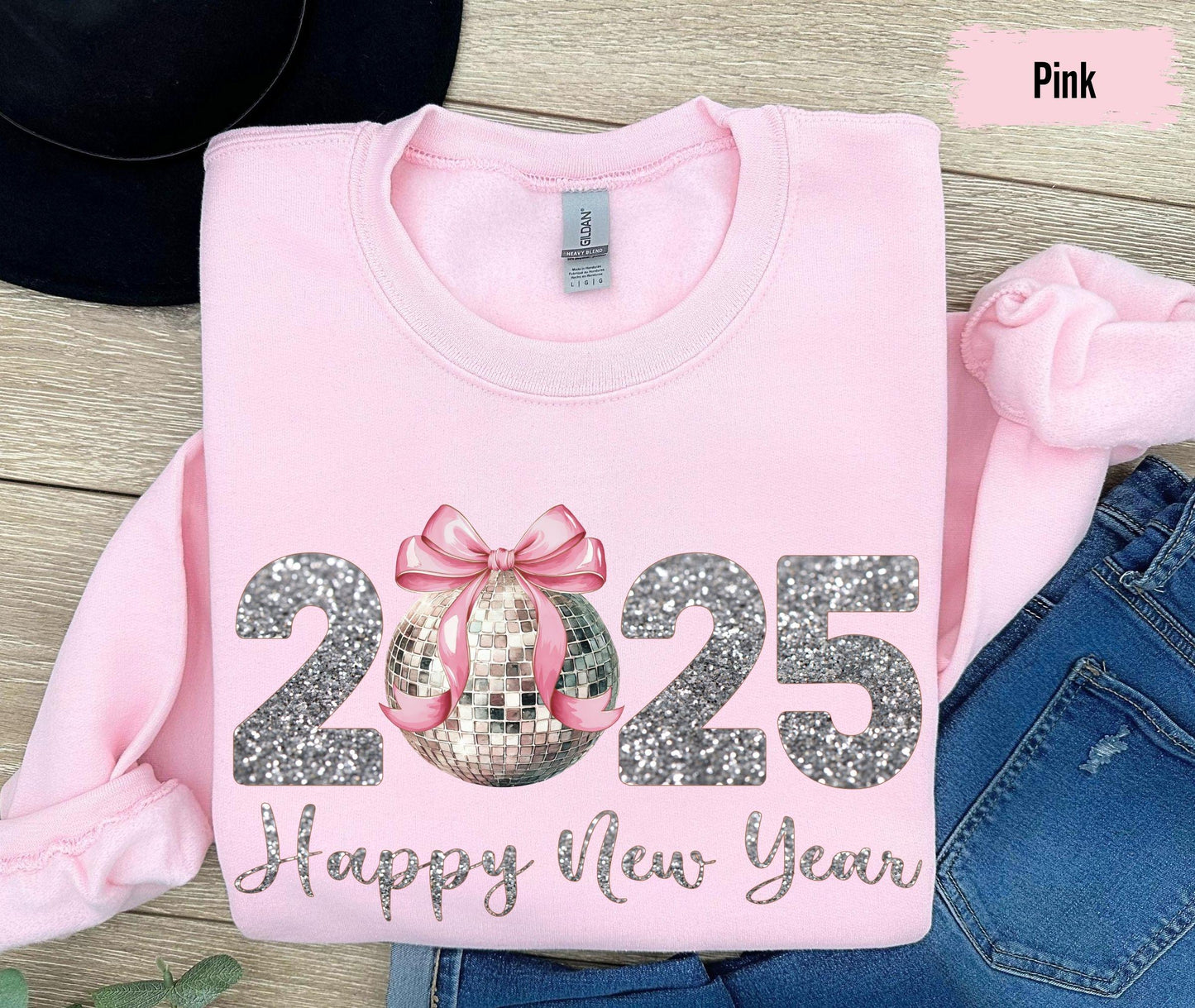 2025 Happy New Year Sweatshirt, Christmas Gift, New Year Squad Shirt, New Year Disco Ball Shirt, New Year Party Shirt, 2025 New Year Family