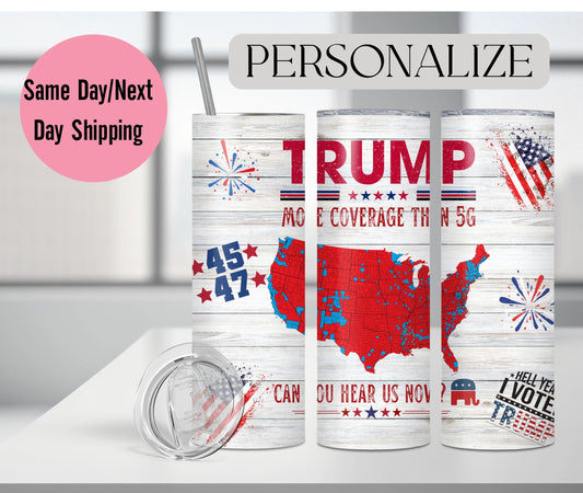 We Won Trump 2024 Tumbler – Donald Trump Cup, 20 oz Insulated Stainless Steel, Celebrate Victory with This Trump Election Cup!